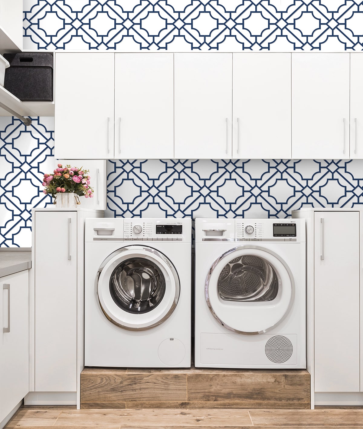 Lattice Geo Premium Screen Printed Peel and Stick Removable Wallpaper
