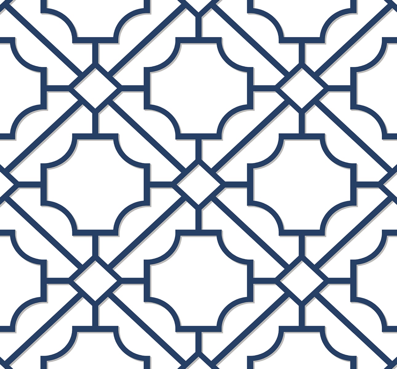 Lattice Geo Premium Screen Printed Peel and Stick Removable Wallpaper