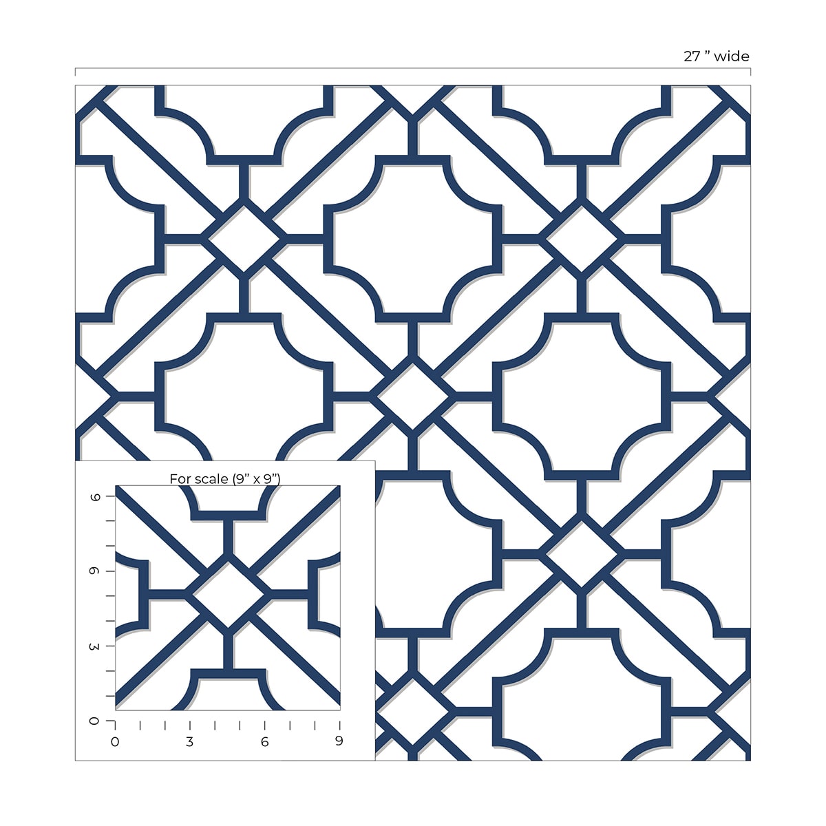 Lattice Geo Premium Screen Printed Peel and Stick Removable Wallpaper
