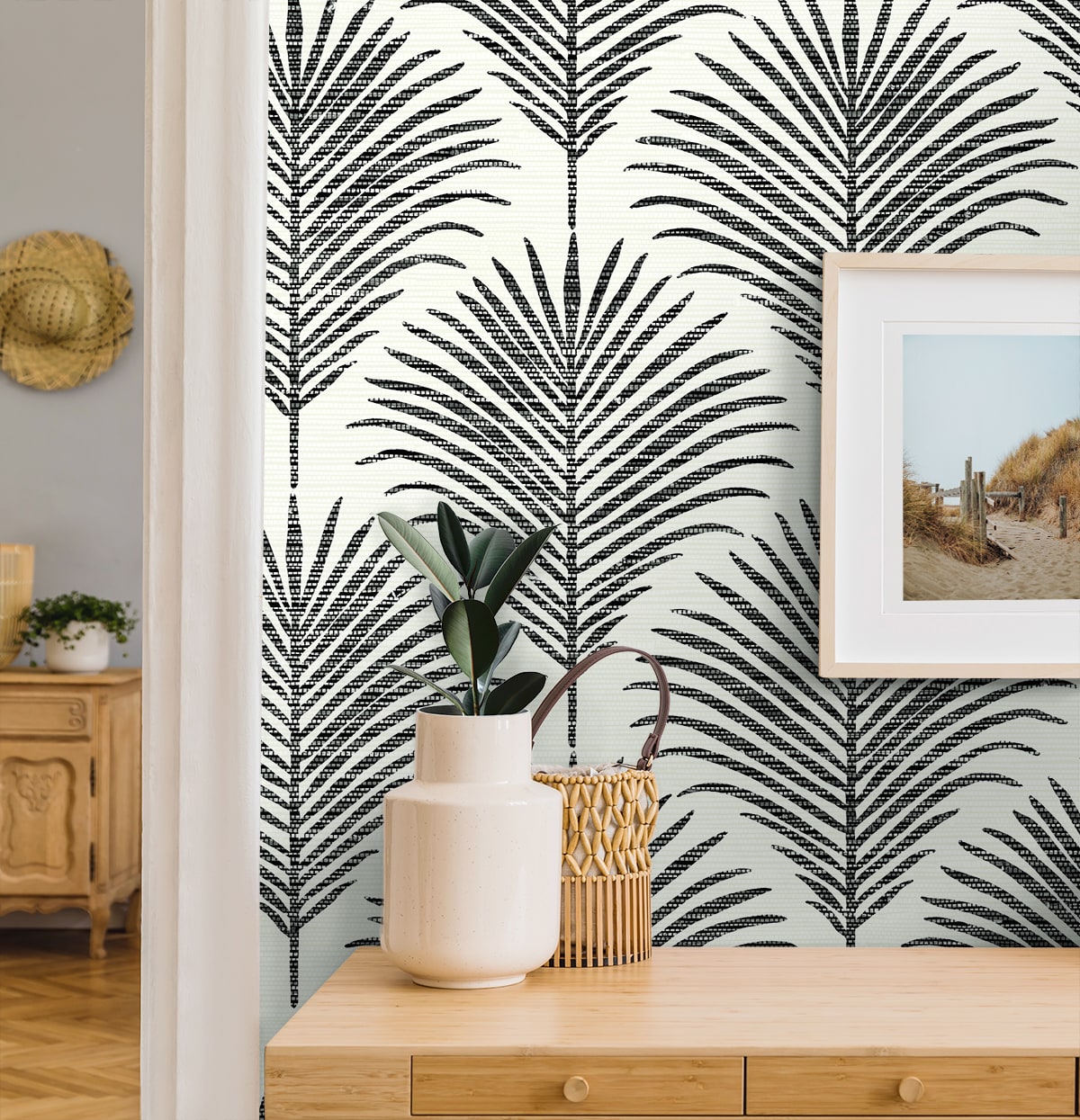 Grassland Palm Peel and Stick Removable Wallpaper