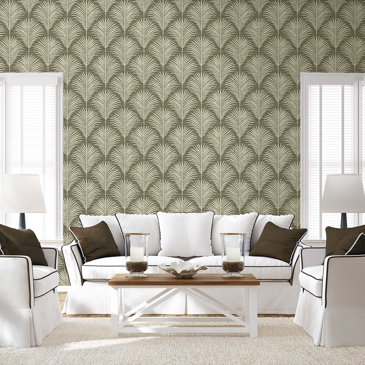 Grassland Palm Peel and Stick Removable Wallpaper