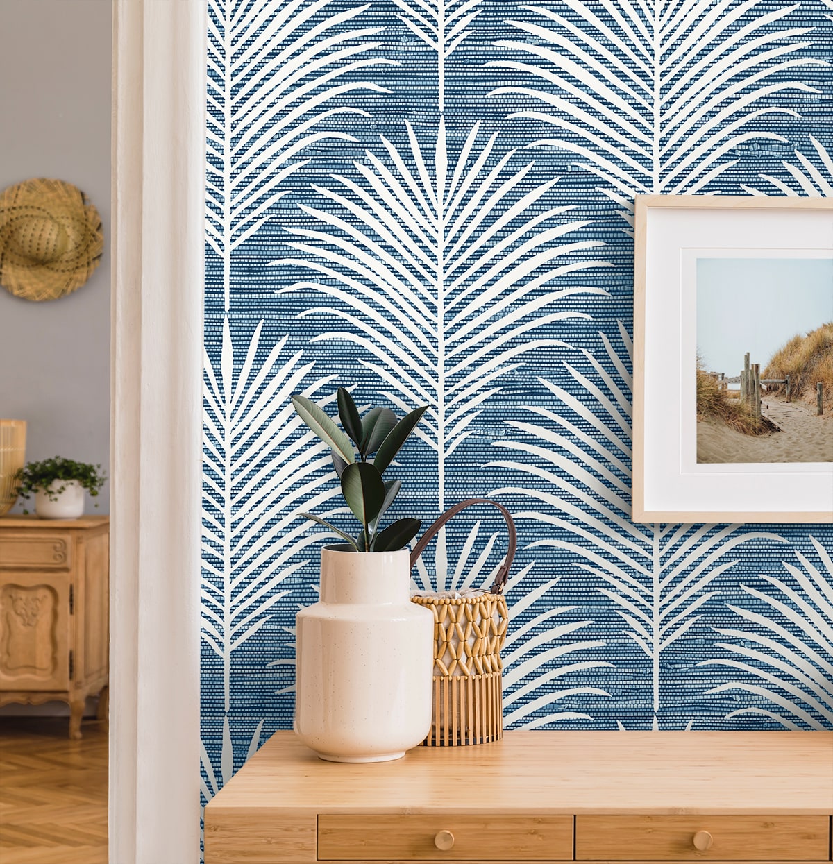Grassland Palm Peel and Stick Removable Wallpaper