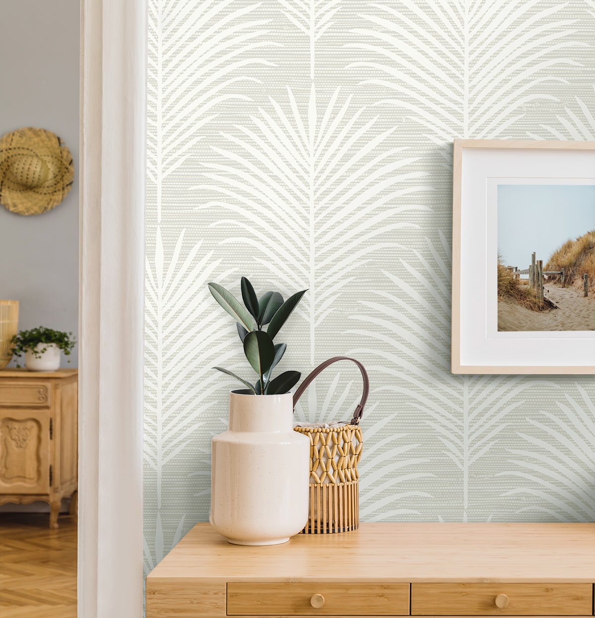 Grassland Palm Peel and Stick Removable Wallpaper