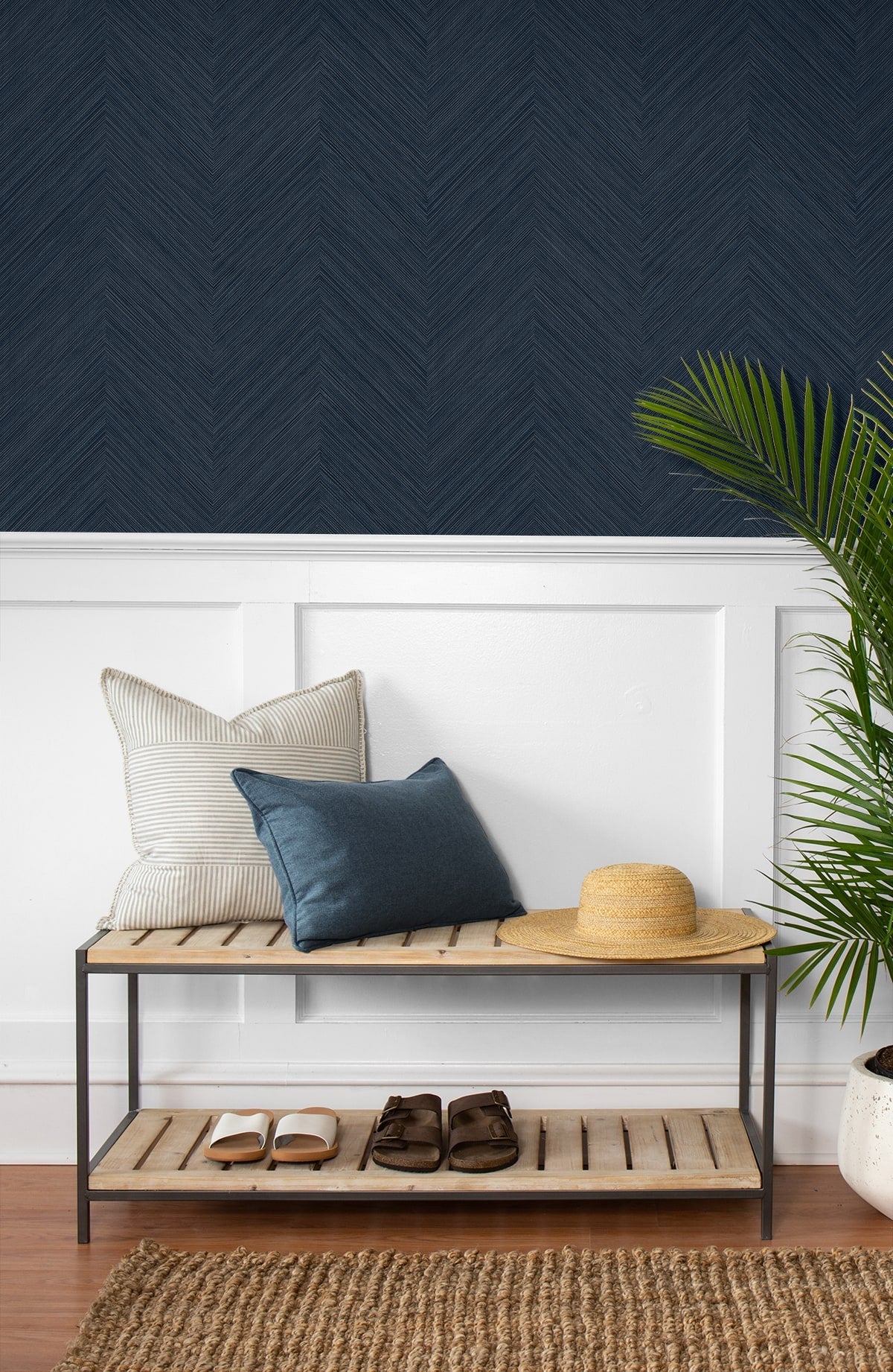 Chevron Stripe Peel and Stick Removable Wallpaper