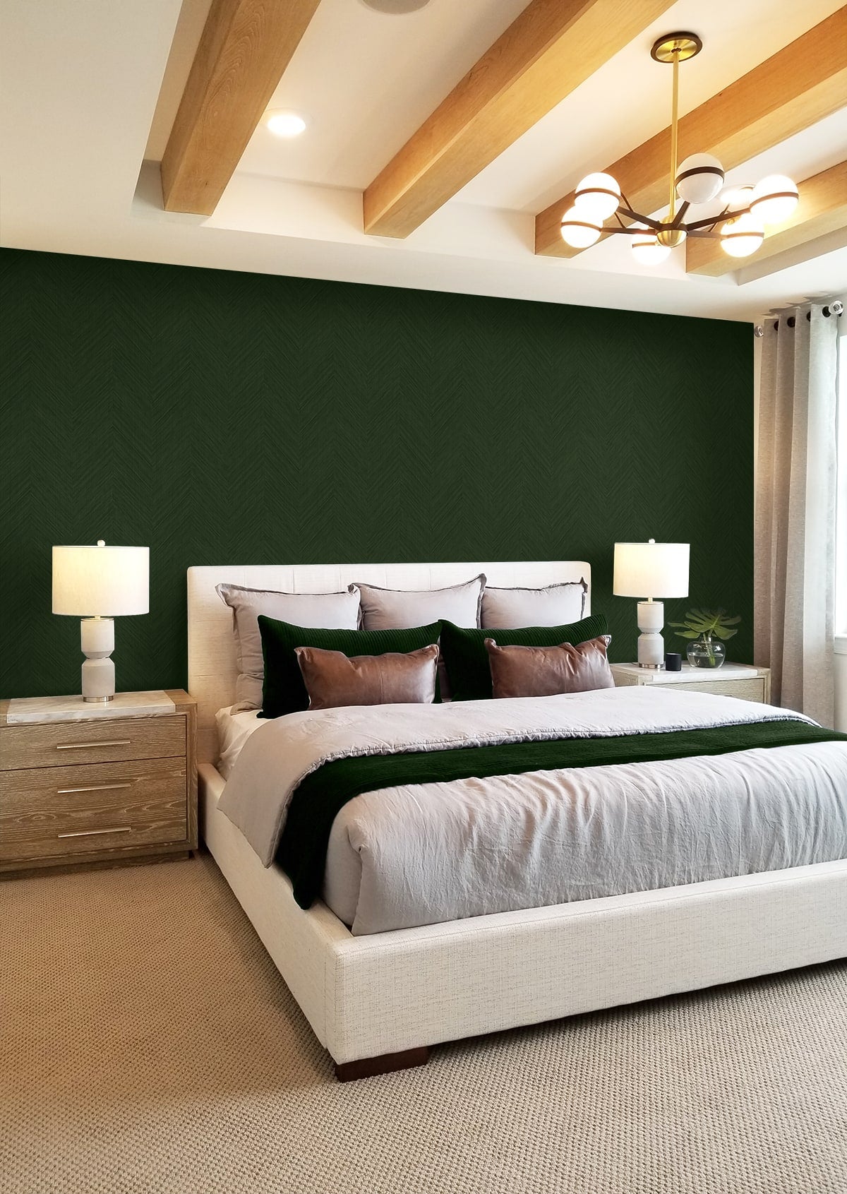 Chevron Stripe Peel and Stick Removable Wallpaper