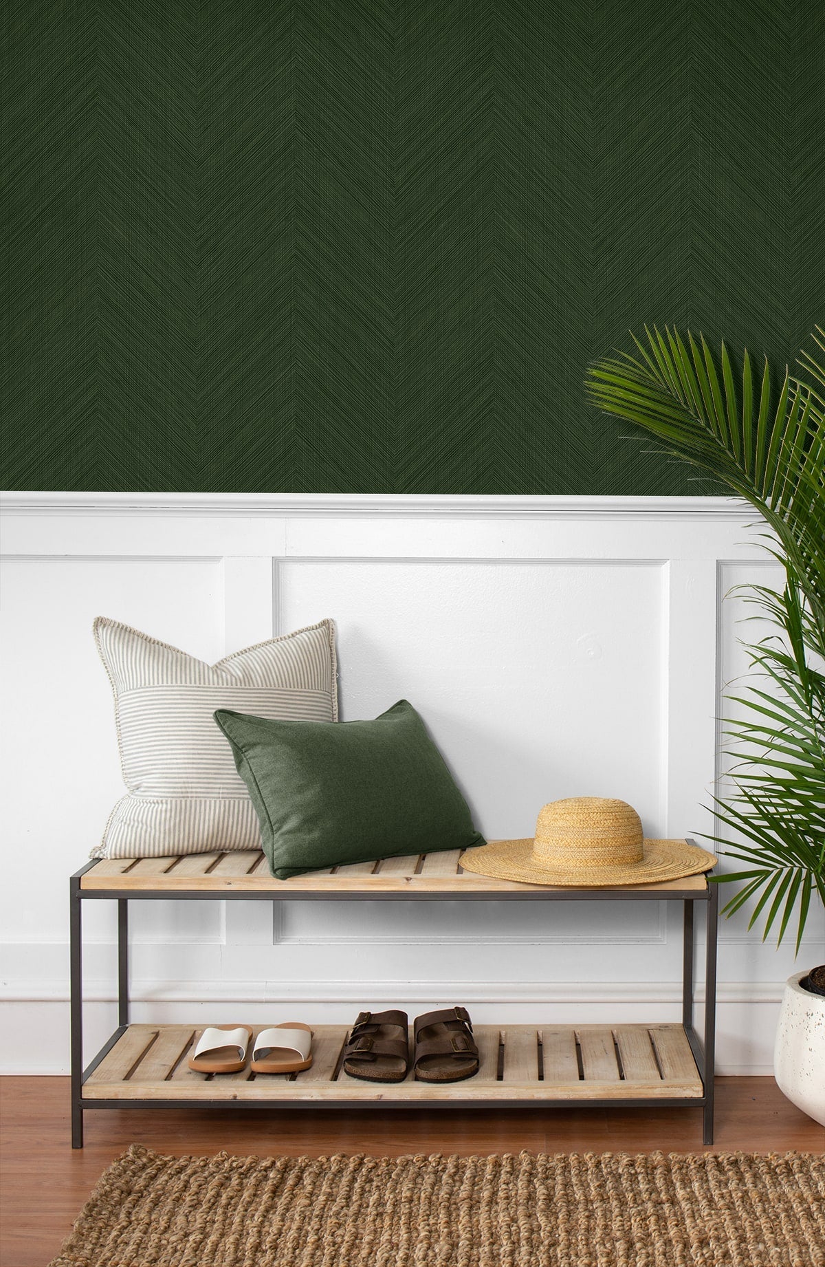Chevron Stripe Peel and Stick Removable Wallpaper