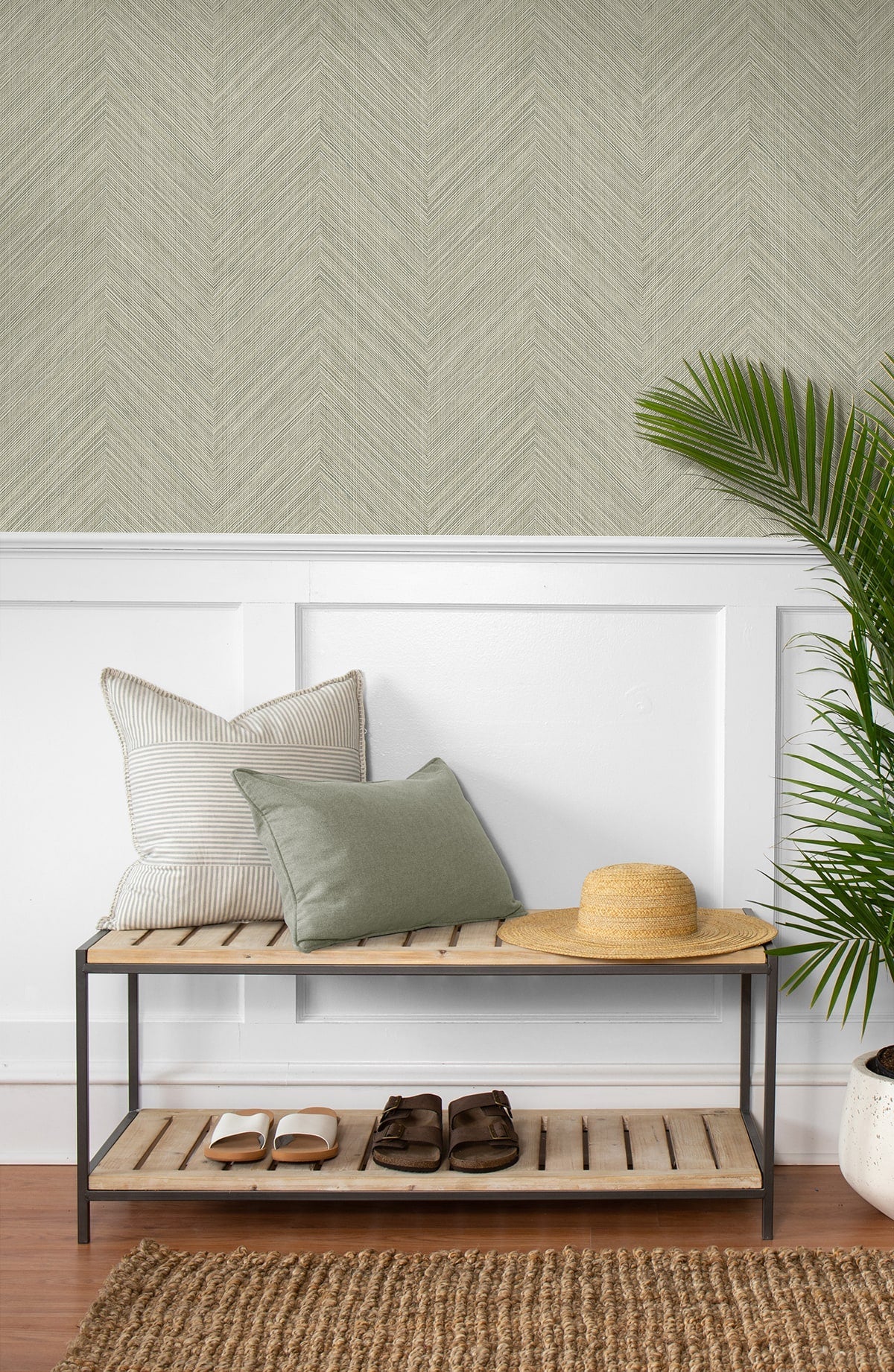 Chevron Stripe Peel and Stick Removable Wallpaper
