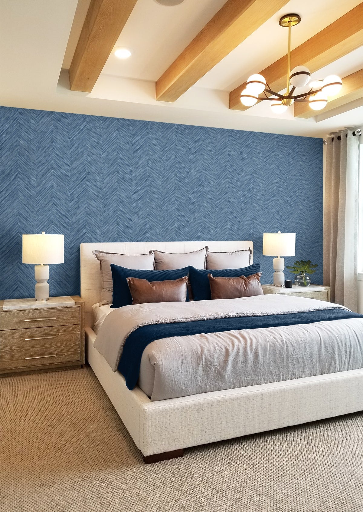 Chevron Stripe Peel and Stick Removable Wallpaper
