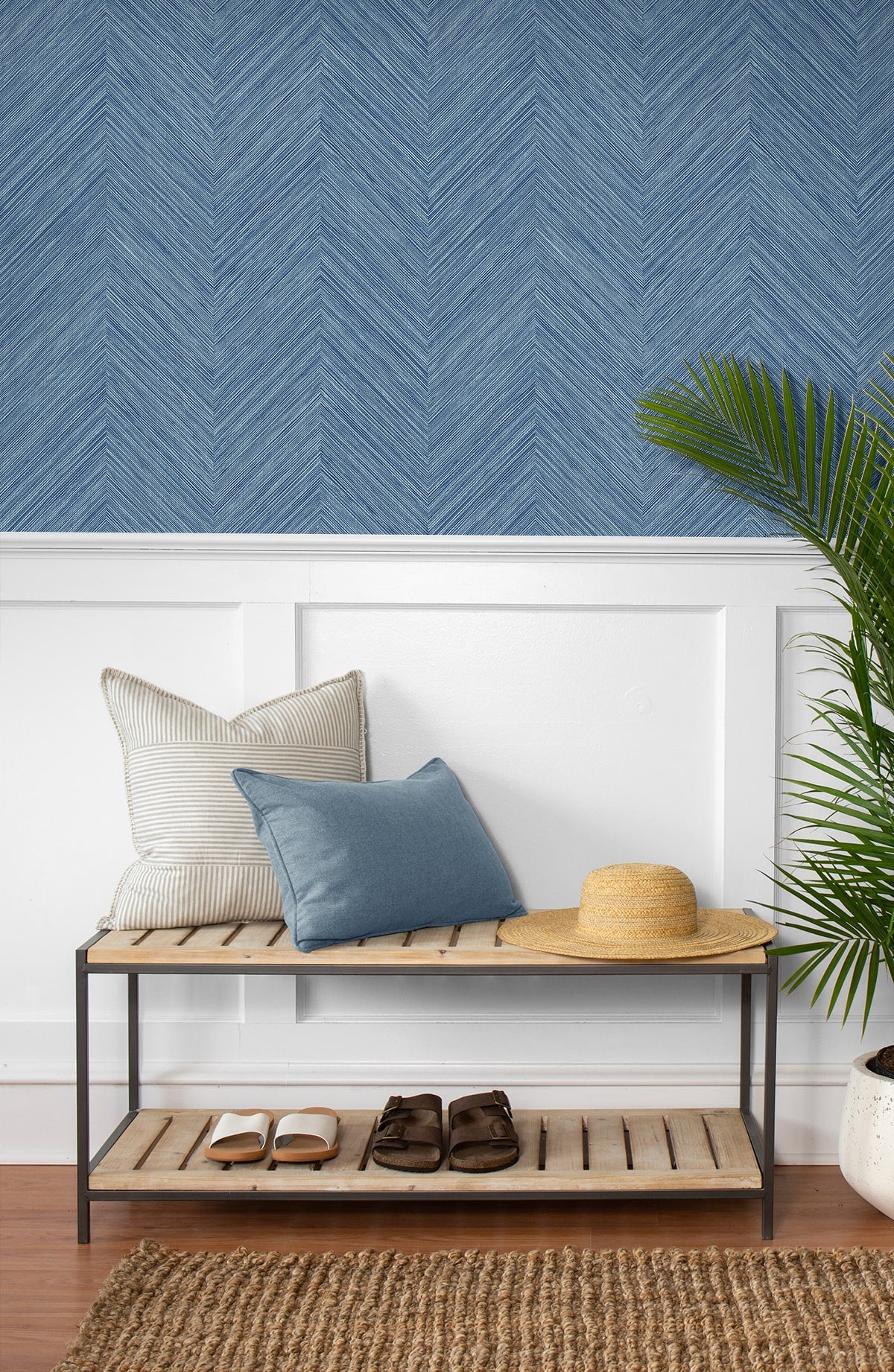 Chevron Stripe Peel and Stick Removable Wallpaper