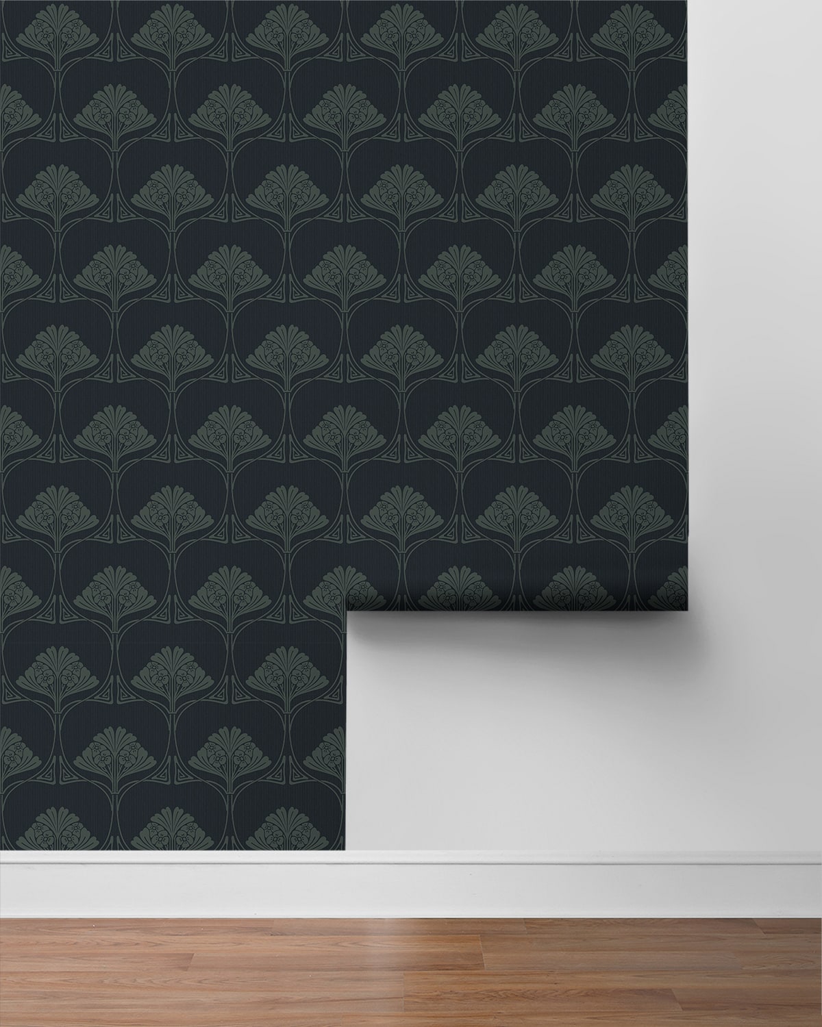 Deco Floral Premium Screen Printed Peel and Stick Removable Wallpaper
