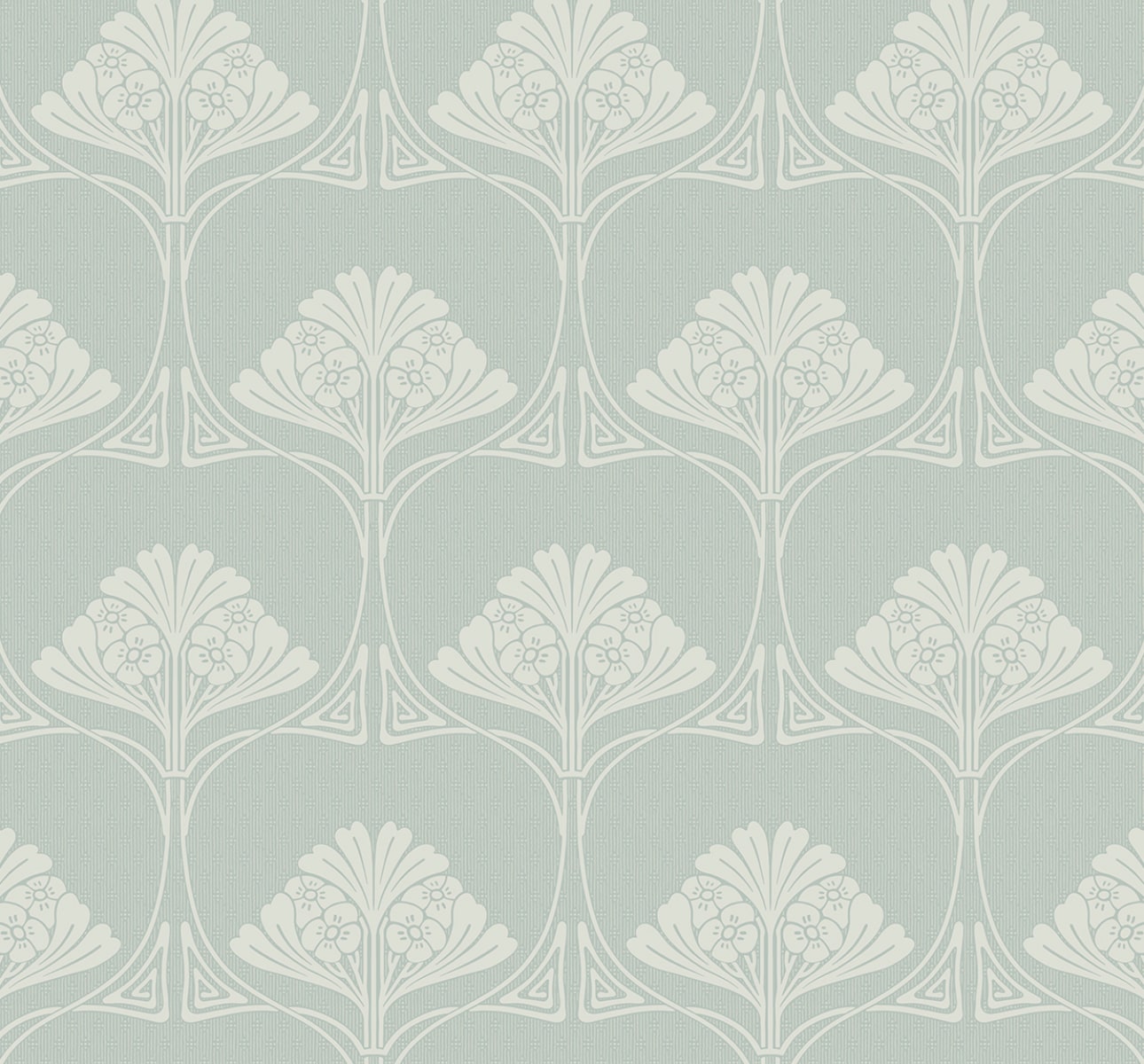 Deco Floral Premium Screen Printed Peel and Stick Removable Wallpaper