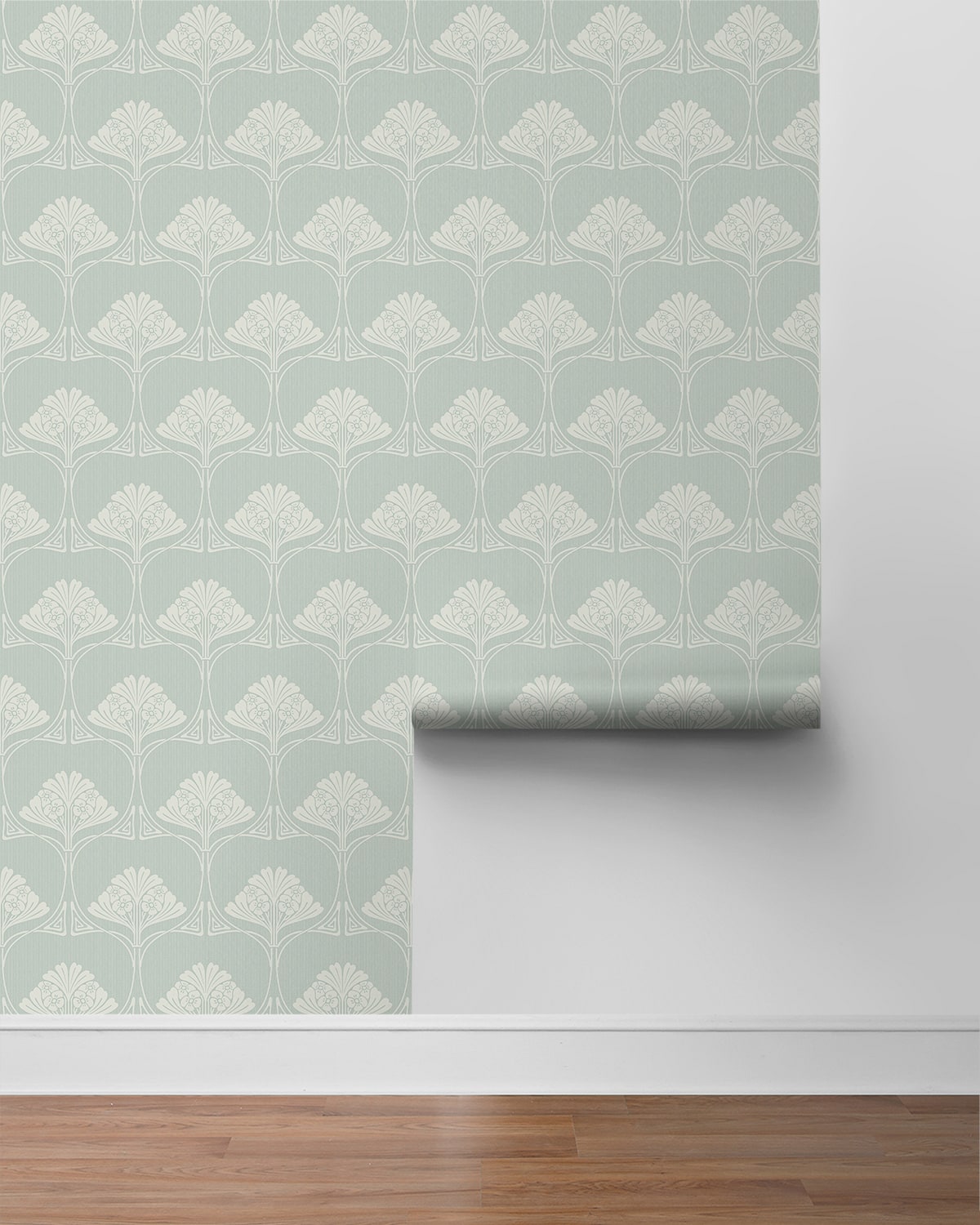 Deco Floral Premium Screen Printed Peel and Stick Removable Wallpaper