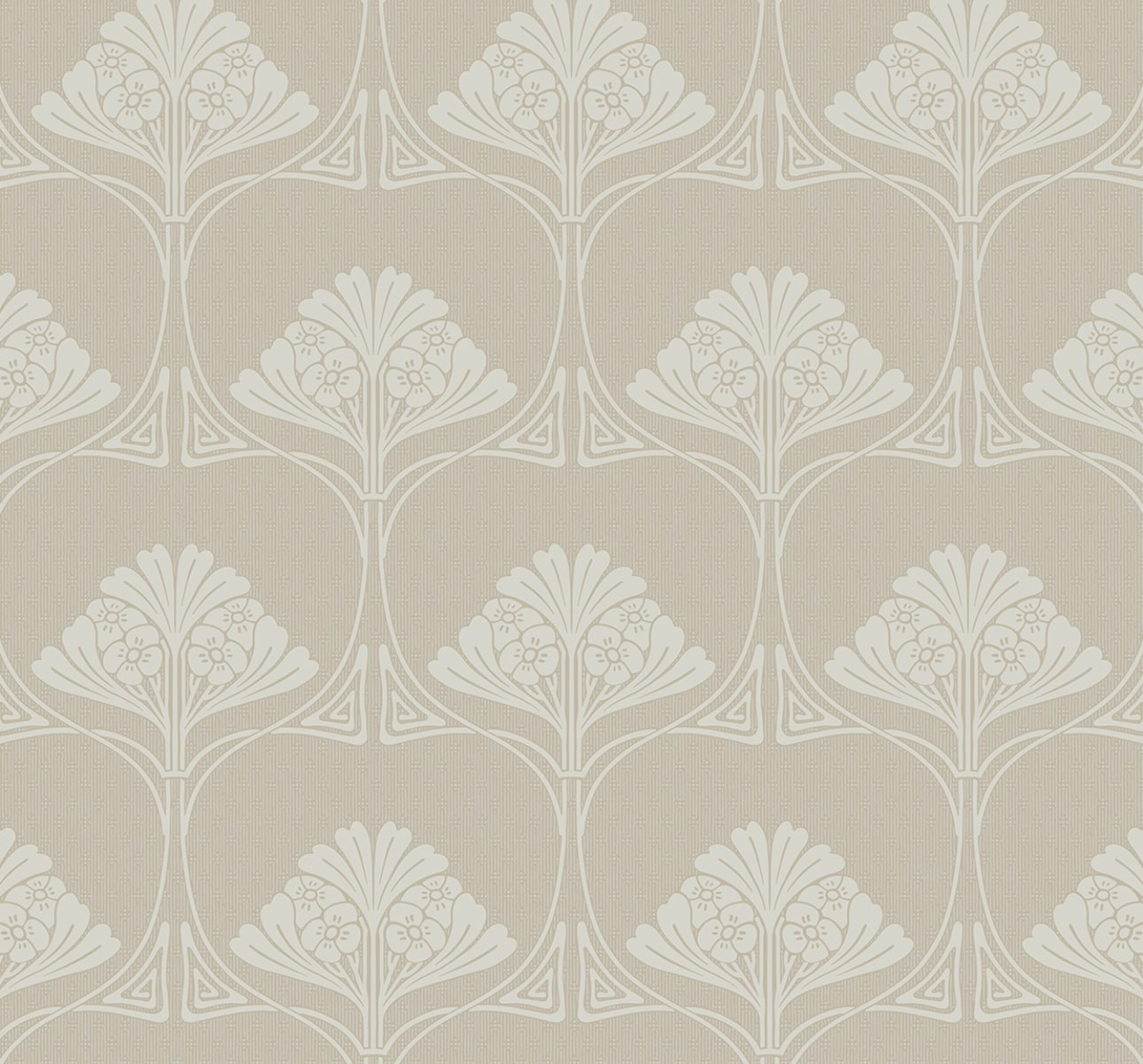 Deco Floral Premium Screen Printed Peel and Stick Removable Wallpaper