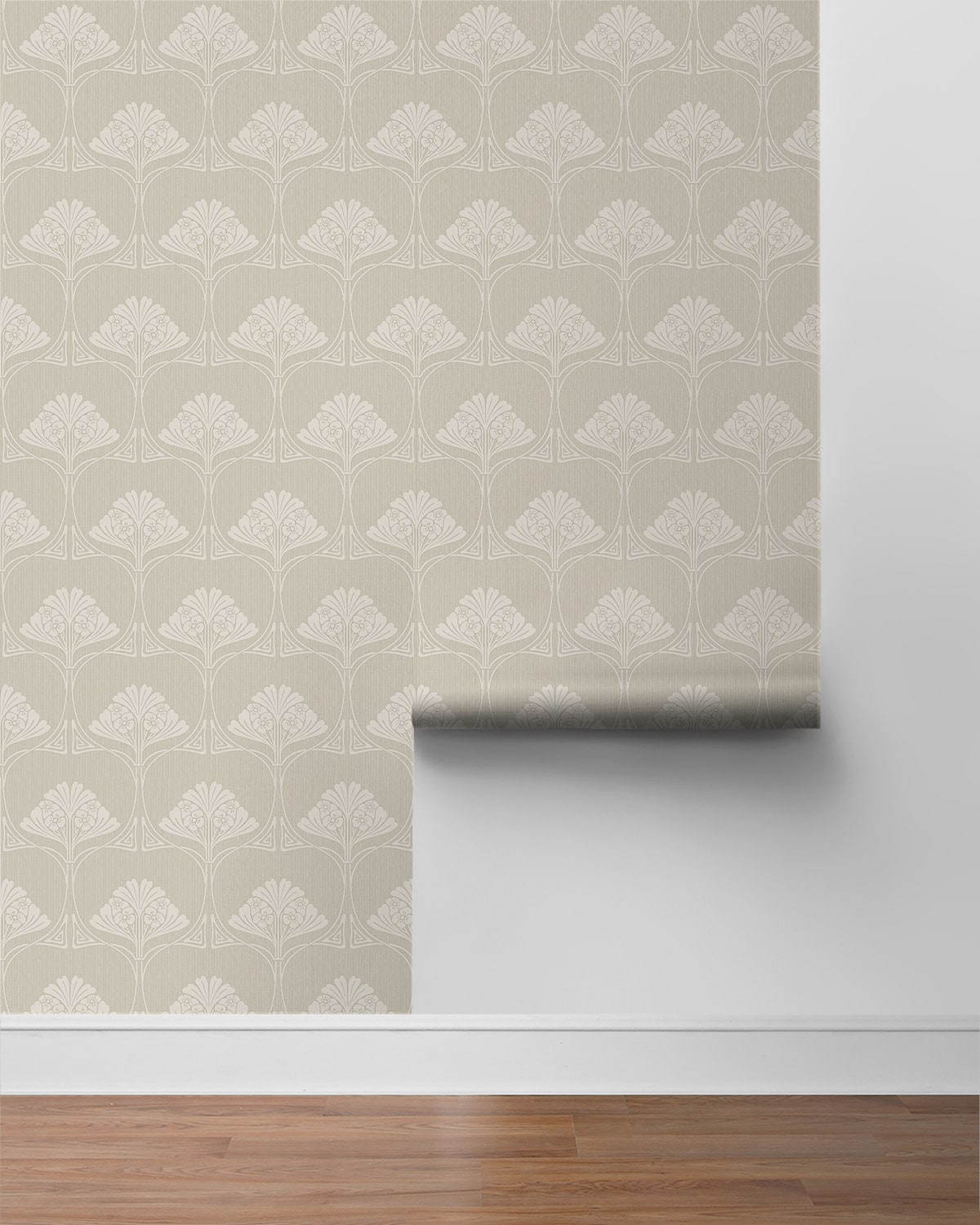 Deco Floral Premium Screen Printed Peel and Stick Removable Wallpaper