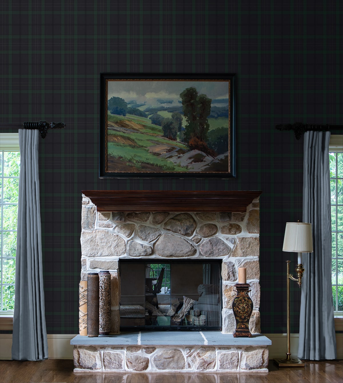 Tailor Plaid Premium Peel and Stick Removable Wallpaper