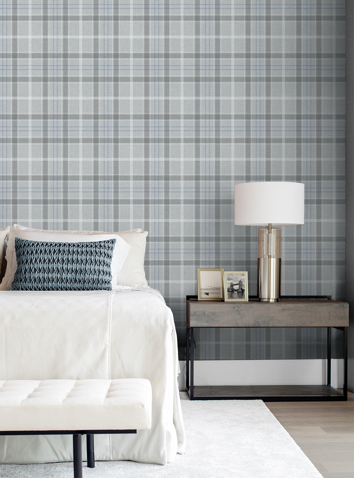 Tailor Plaid Premium Peel and Stick Removable Wallpaper
