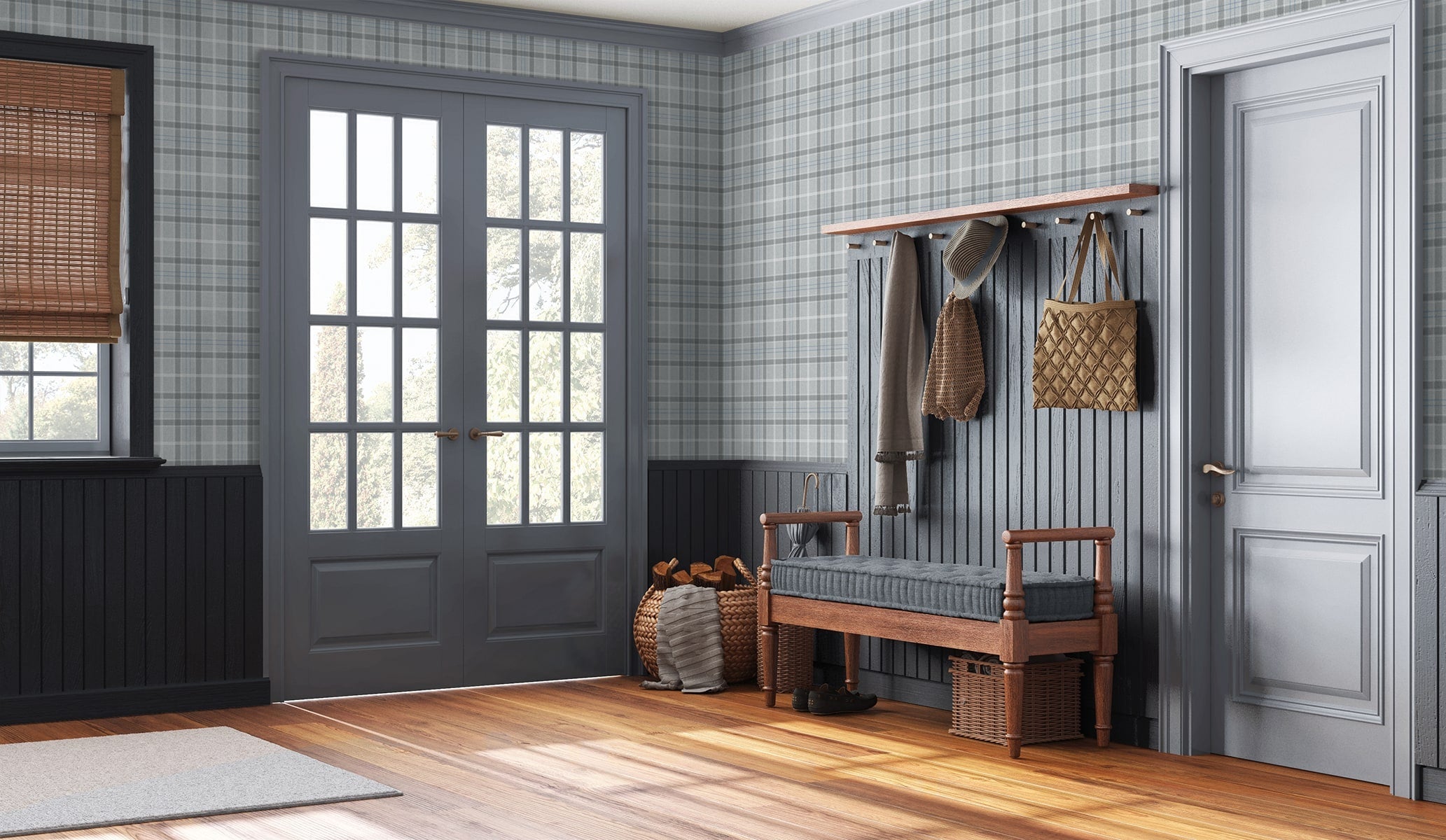Tailor Plaid Premium Peel and Stick Removable Wallpaper