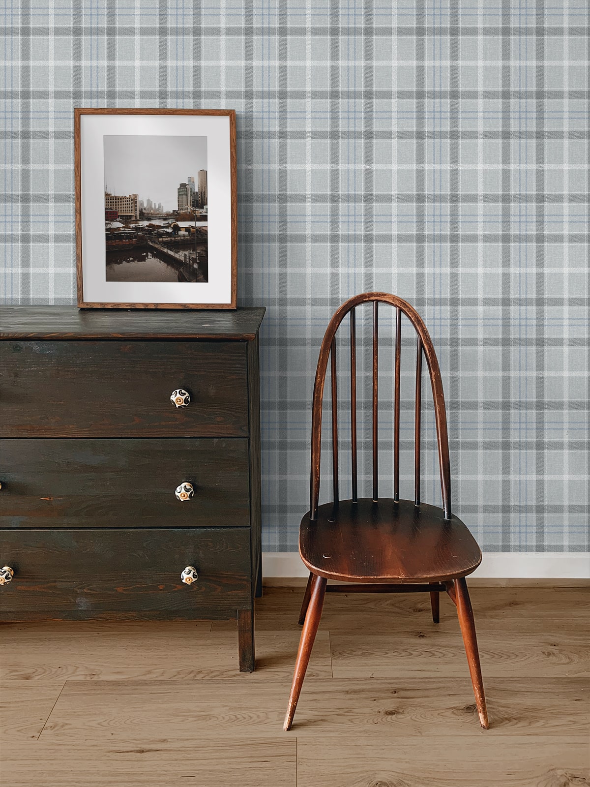 Tailor Plaid Premium Peel and Stick Removable Wallpaper
