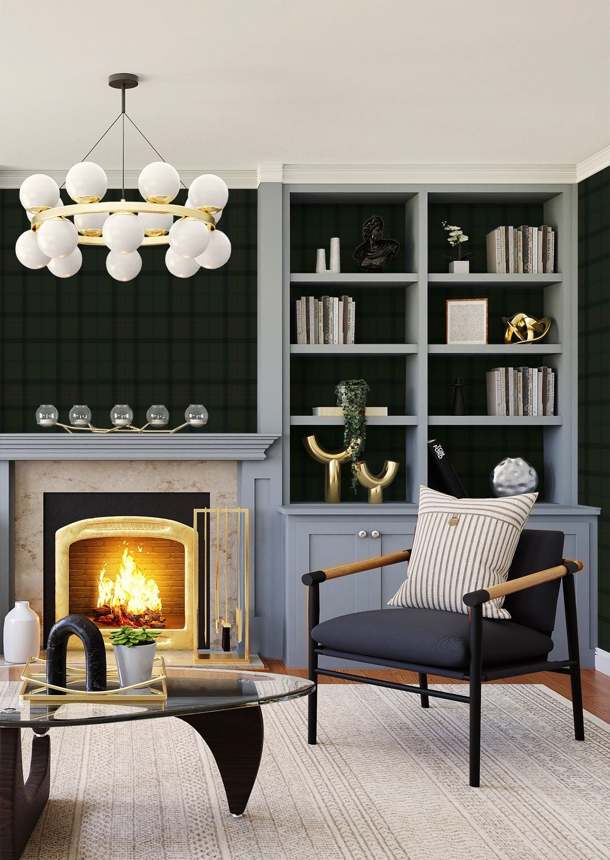 Tailor Plaid Premium Peel and Stick Removable Wallpaper