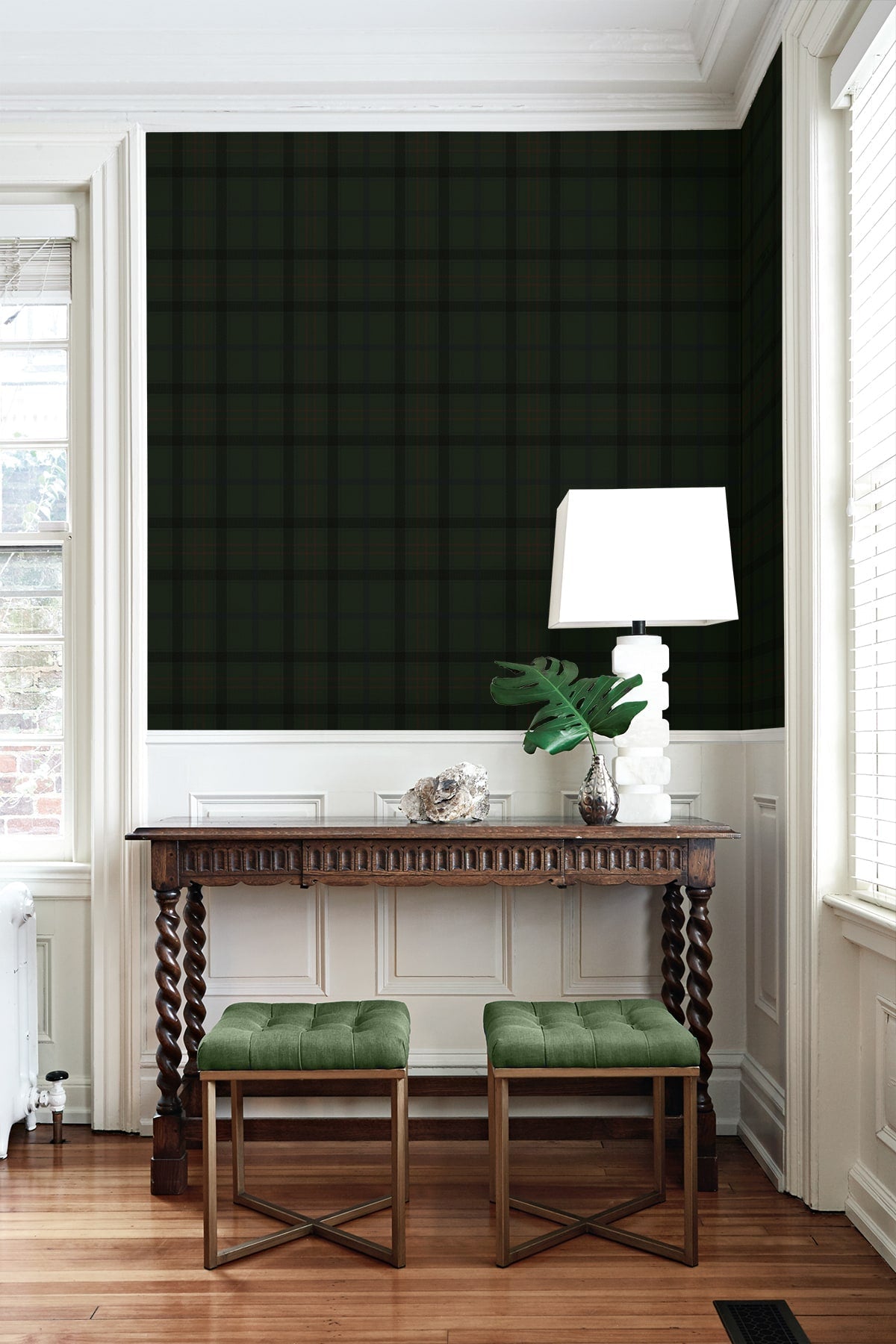 Tailor Plaid Premium Peel and Stick Removable Wallpaper