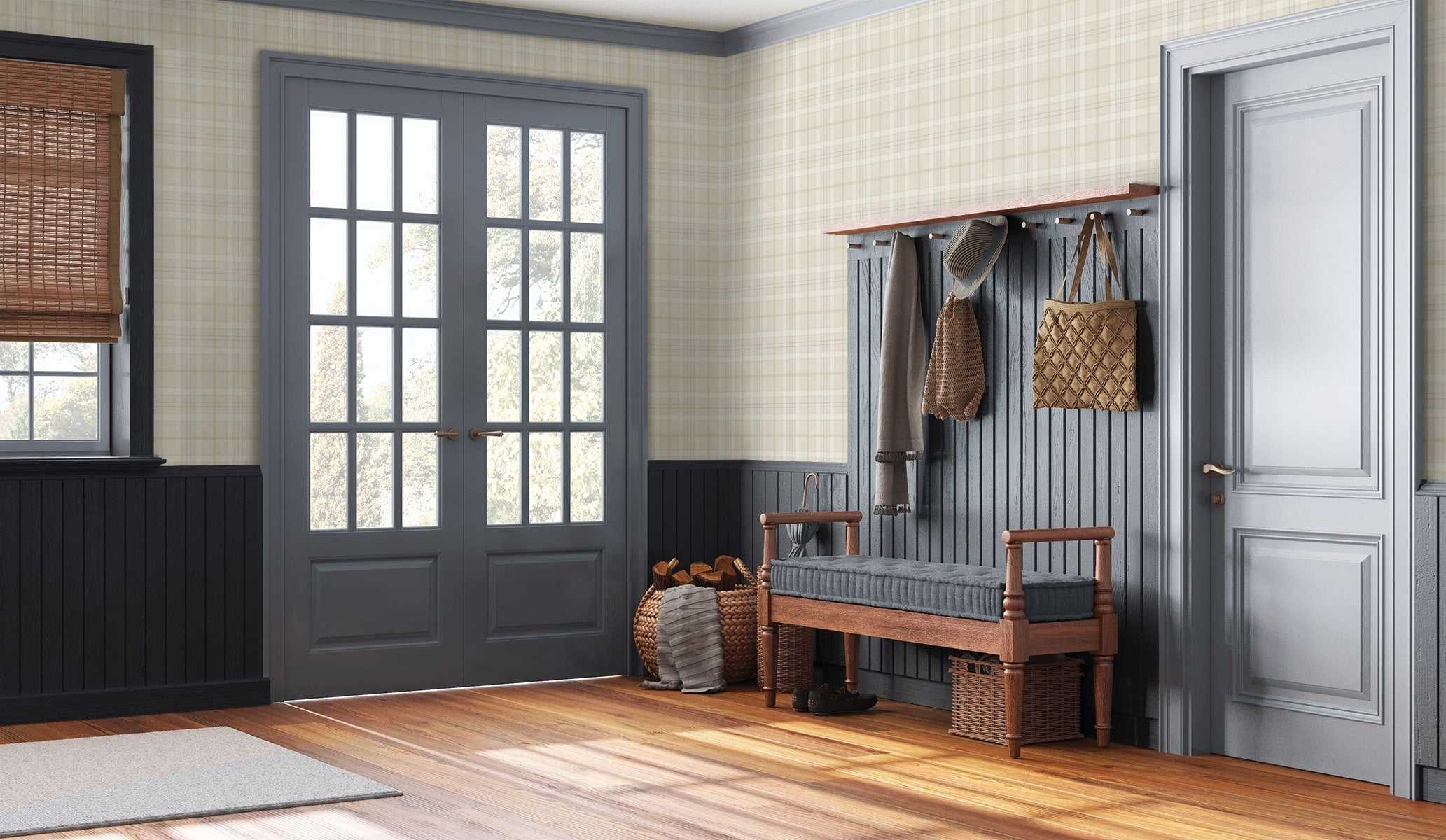 Tailor Plaid Premium Peel and Stick Removable Wallpaper