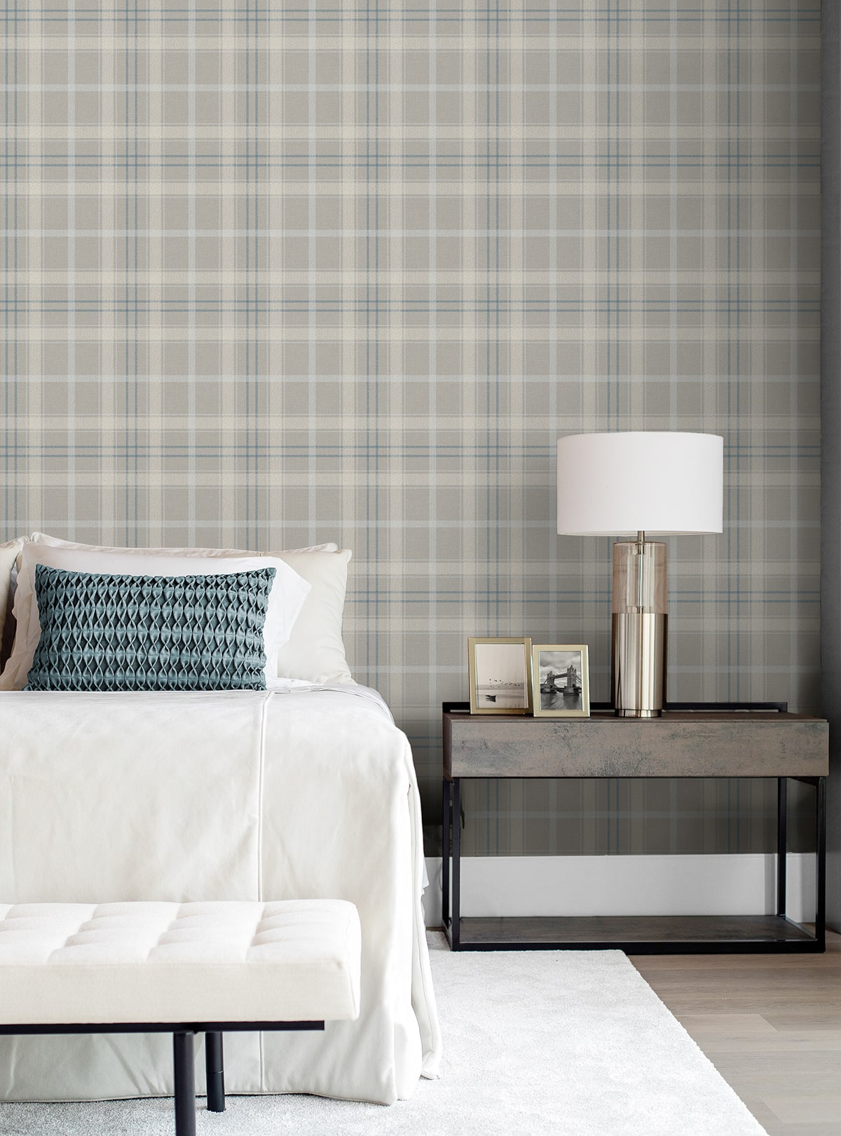 Tailor Plaid Premium Peel and Stick Removable Wallpaper