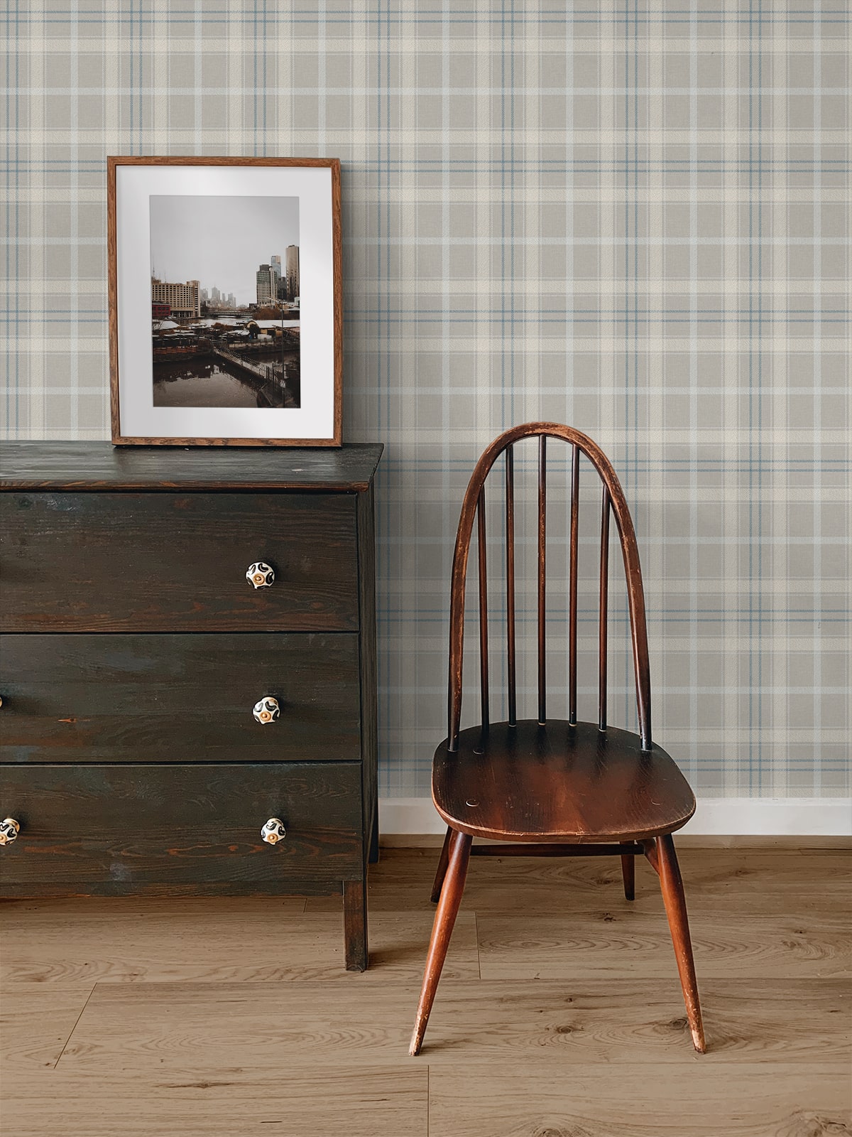 Tailor Plaid Premium Peel and Stick Removable Wallpaper