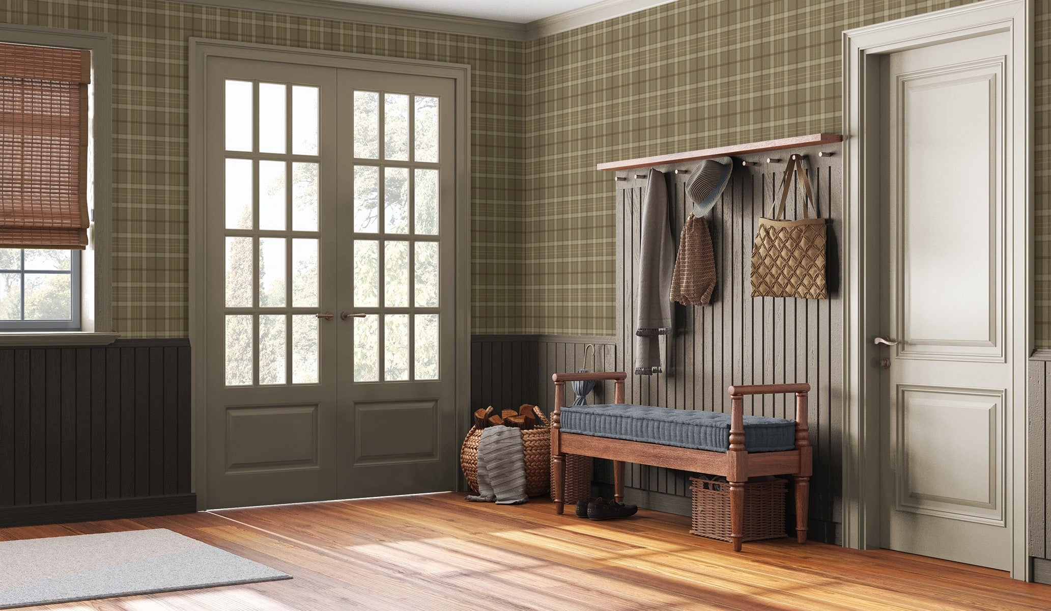 Tailor Plaid Premium Peel and Stick Removable Wallpaper