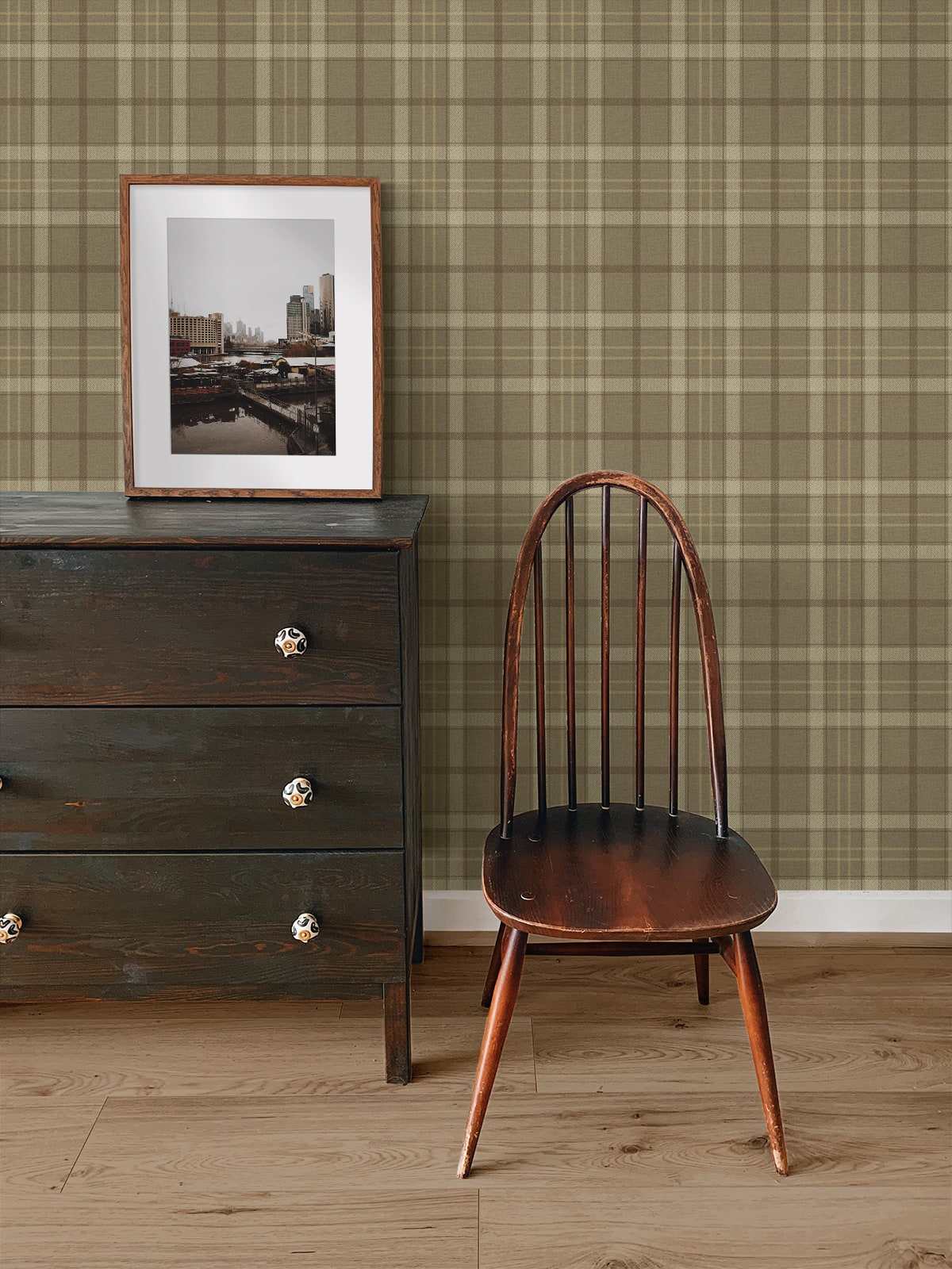 Tailor Plaid Premium Peel and Stick Removable Wallpaper
