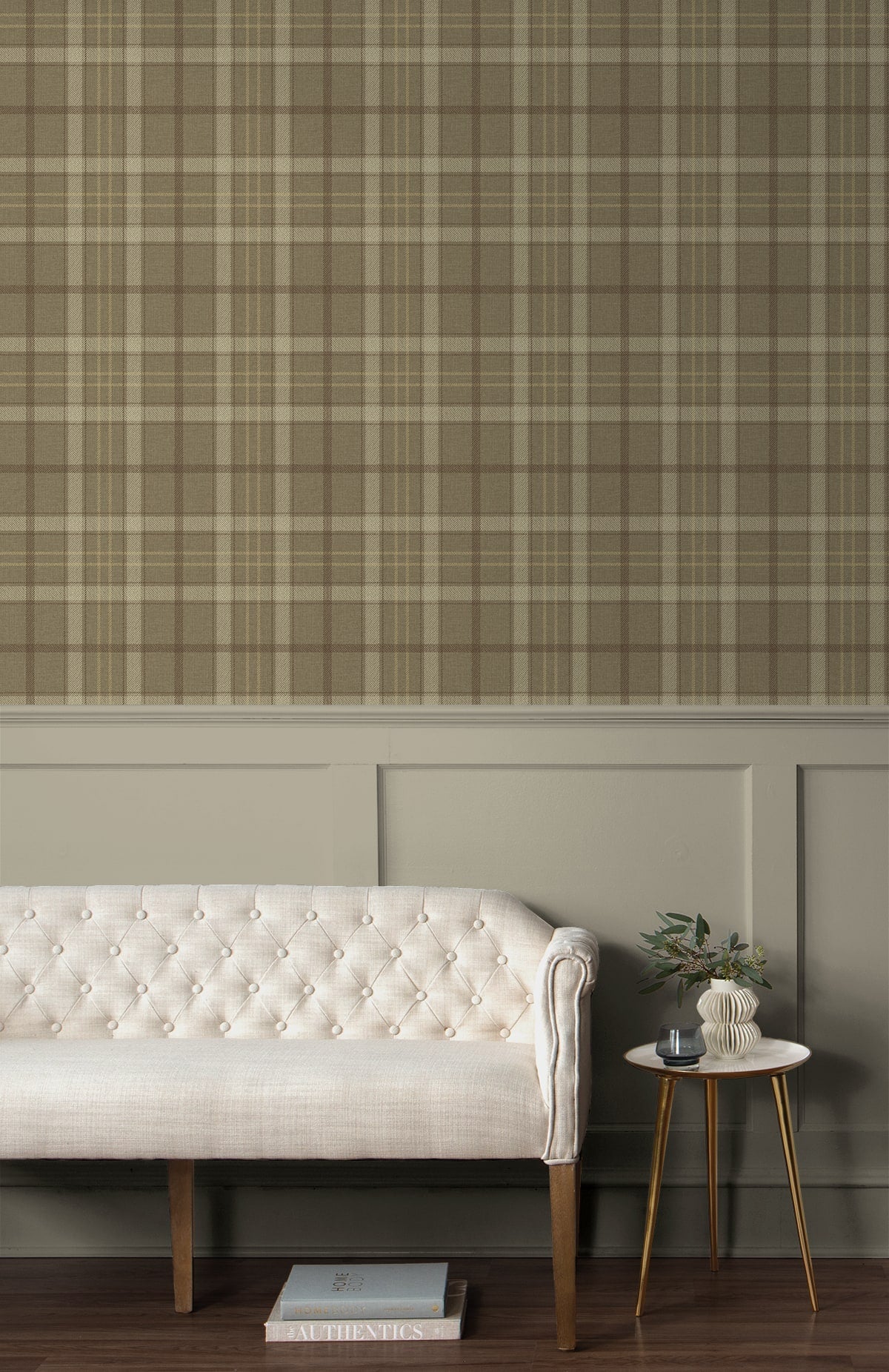Tailor Plaid Premium Peel and Stick Removable Wallpaper