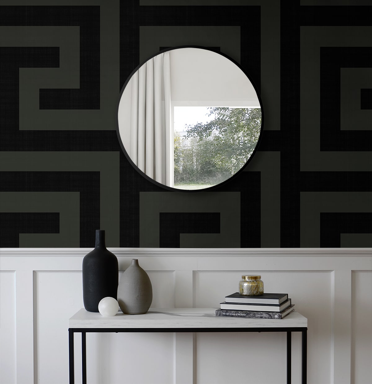 Maze Geo Peel and Stick Removable Wallpaper