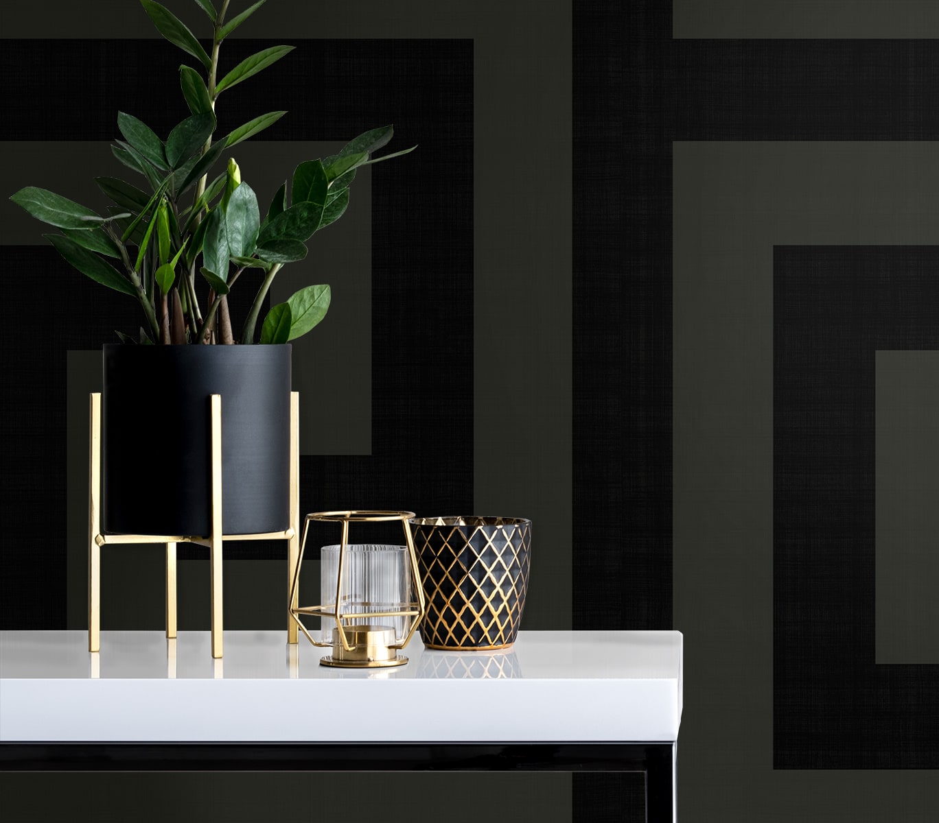 Maze Geo Peel and Stick Removable Wallpaper