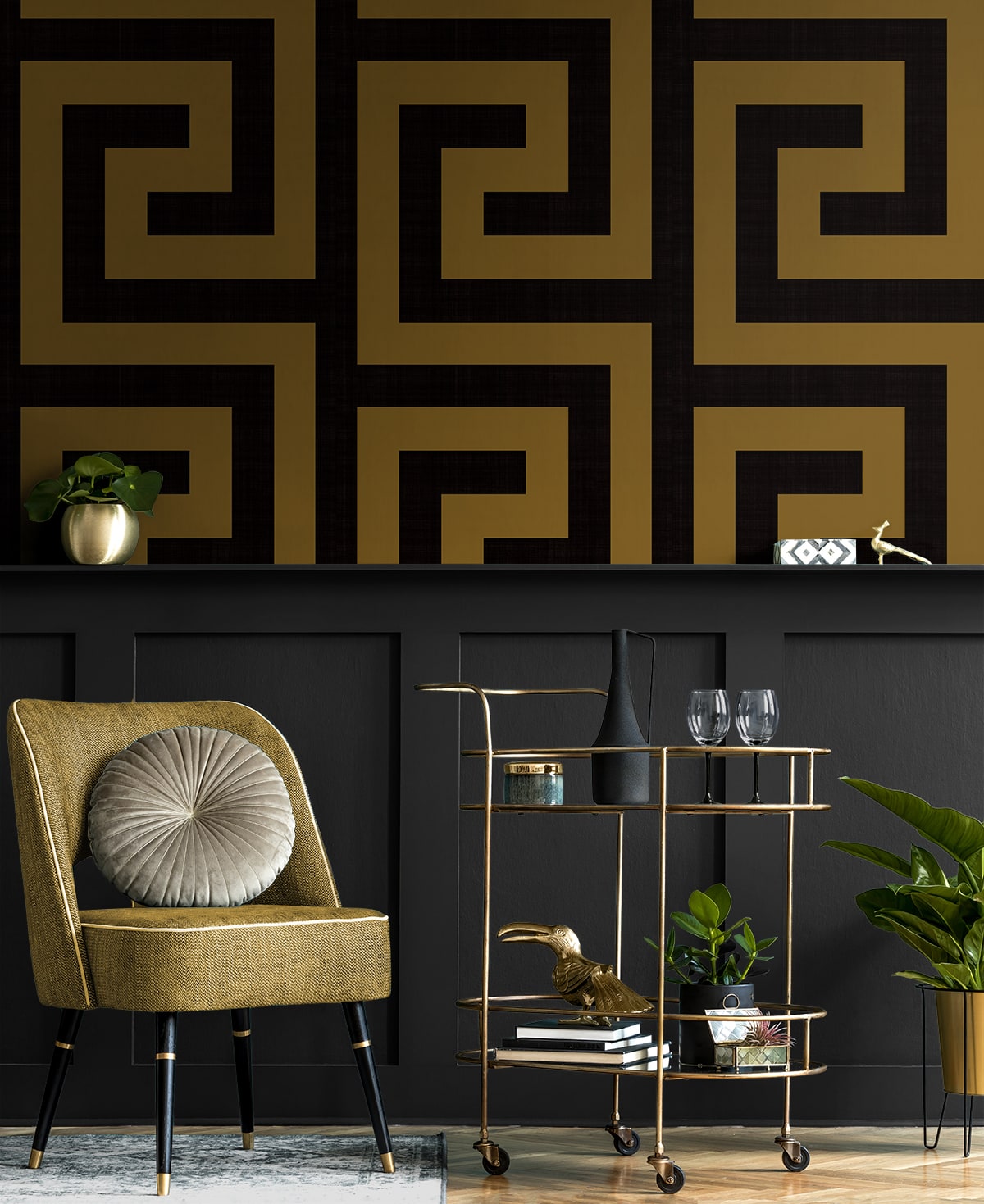 Maze Geo Peel and Stick Removable Wallpaper