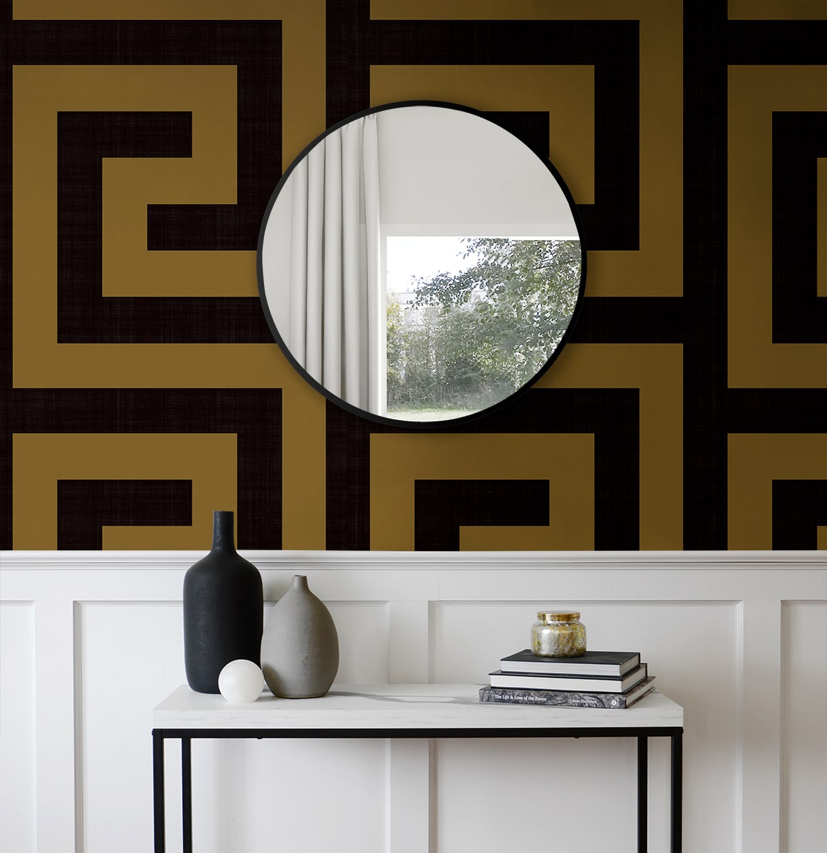Maze Geo Peel and Stick Removable Wallpaper