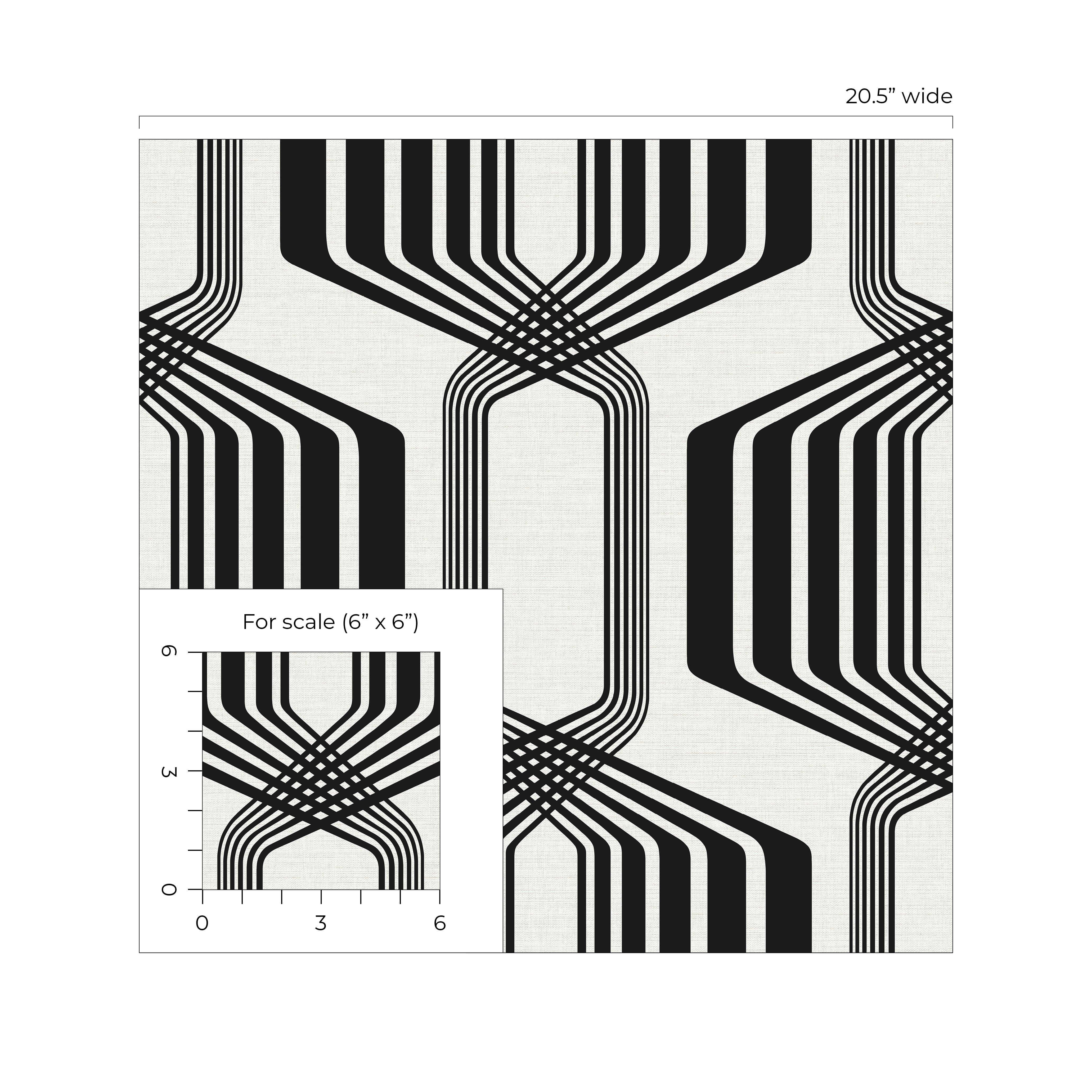 Striped Geo Peel and Stick Removable Wallpaper