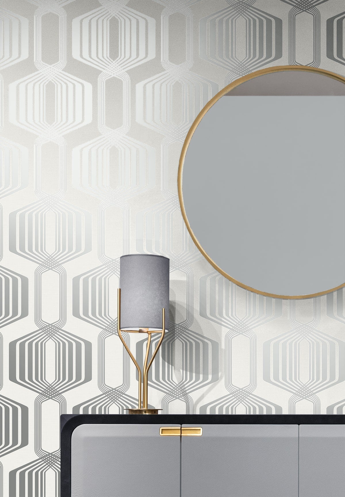 Striped Geo Peel and Stick Removable Wallpaper