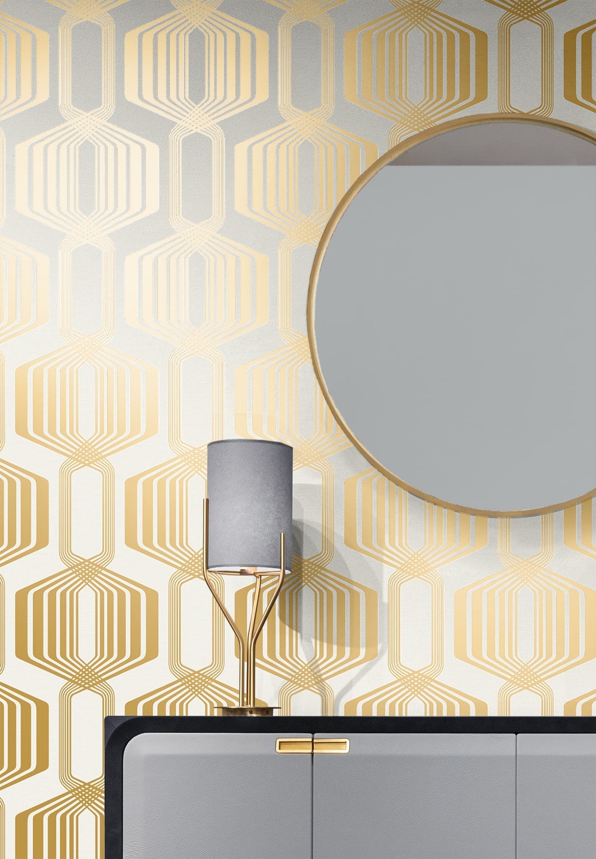 Striped Geo Peel and Stick Removable Wallpaper