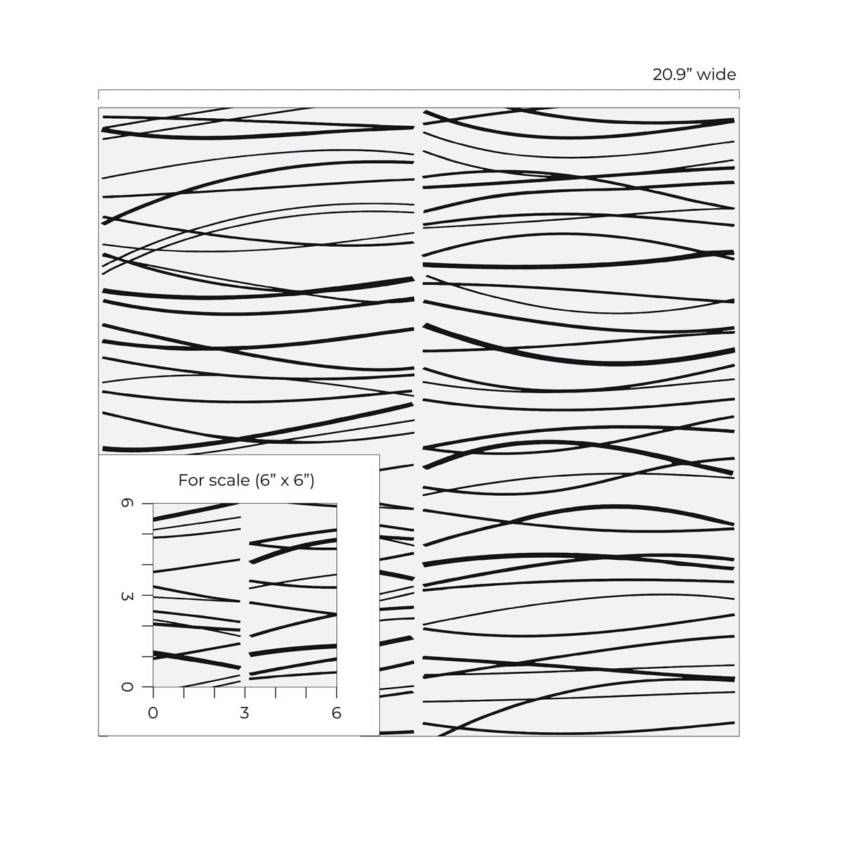 Wave Lines Abstract Premium Peel and Stick Removable Wallpaper