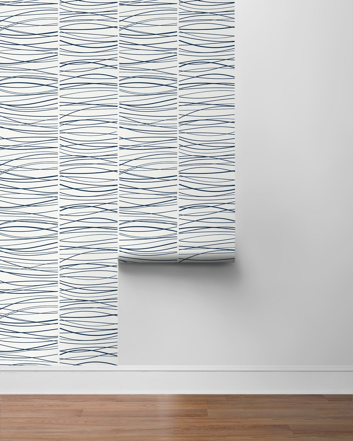 Wave Lines Abstract Premium Peel and Stick Removable Wallpaper