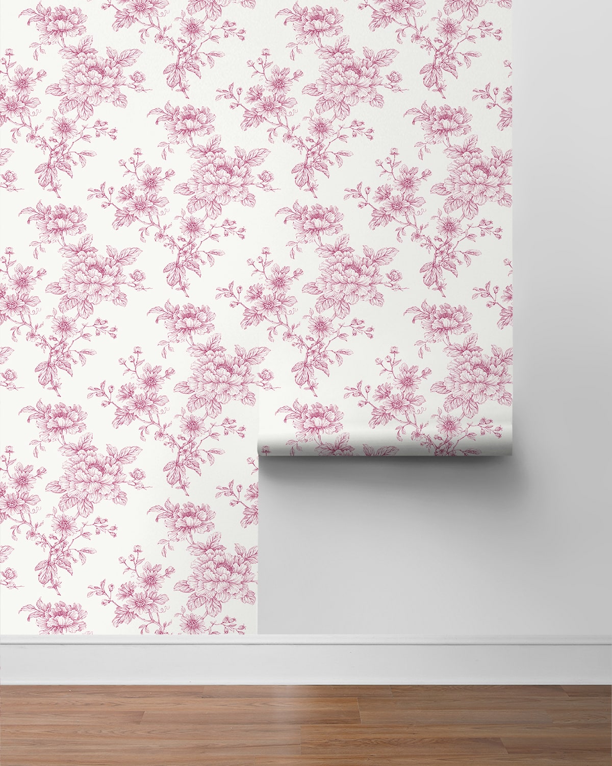 Sketched Floral Peel and Stick Removable Wallpaper