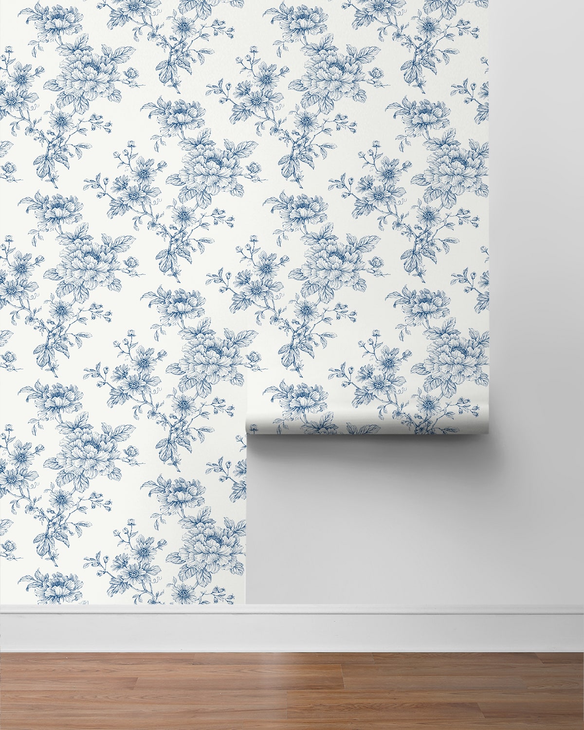 Sketched Floral Peel and Stick Removable Wallpaper