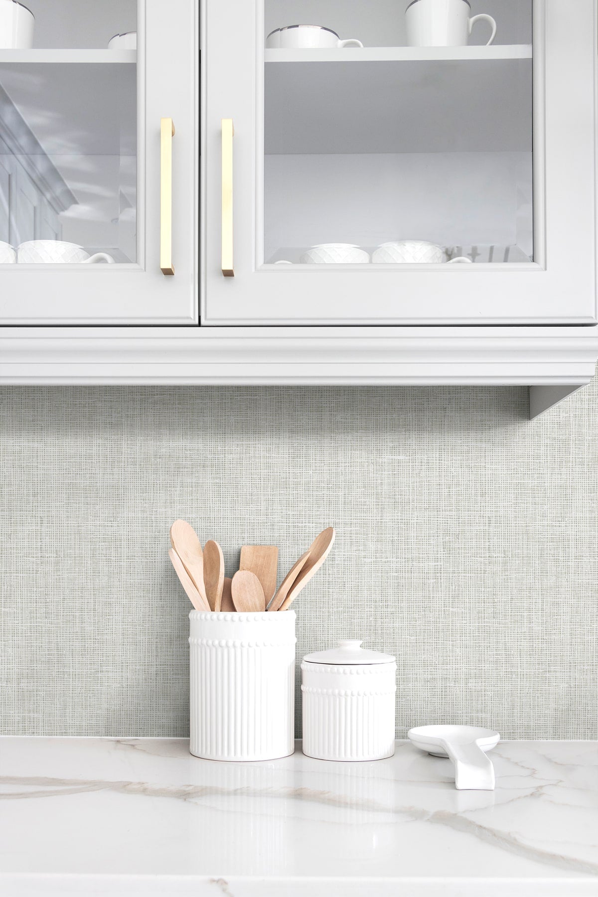 Silas Faux Linen Premium Peel and Stick Removable Wallpaper