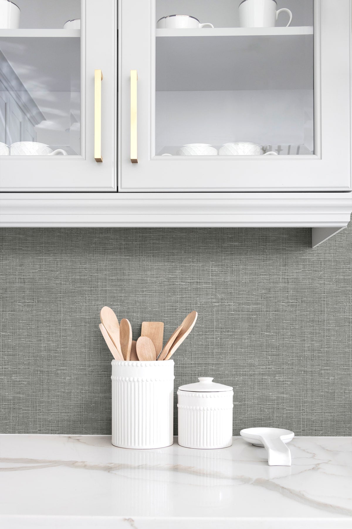 Silas Faux Linen Premium Peel and Stick Removable Wallpaper