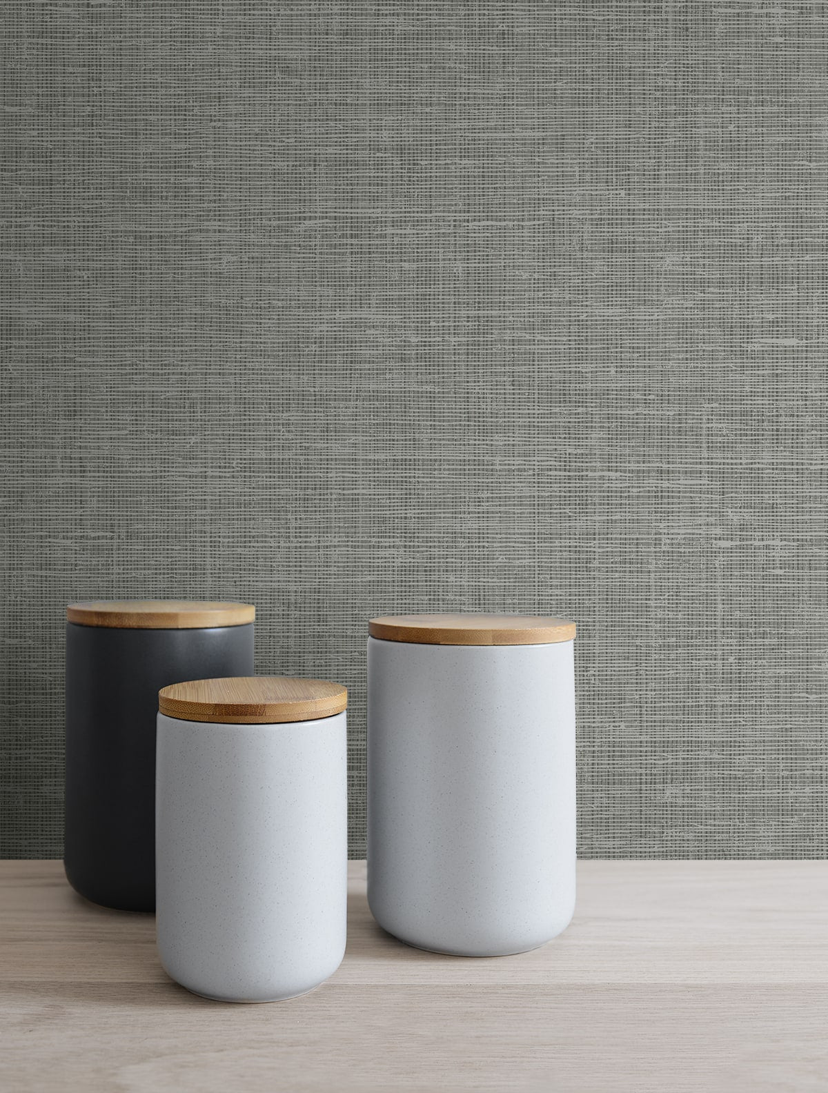 Silas Faux Linen Premium Peel and Stick Removable Wallpaper