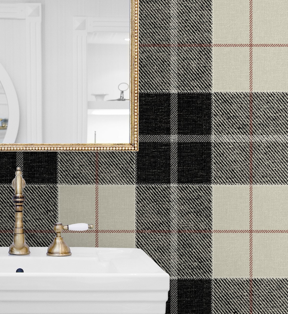 Altarinda Plaid Premium Peel and Stick Removable Wallpaper