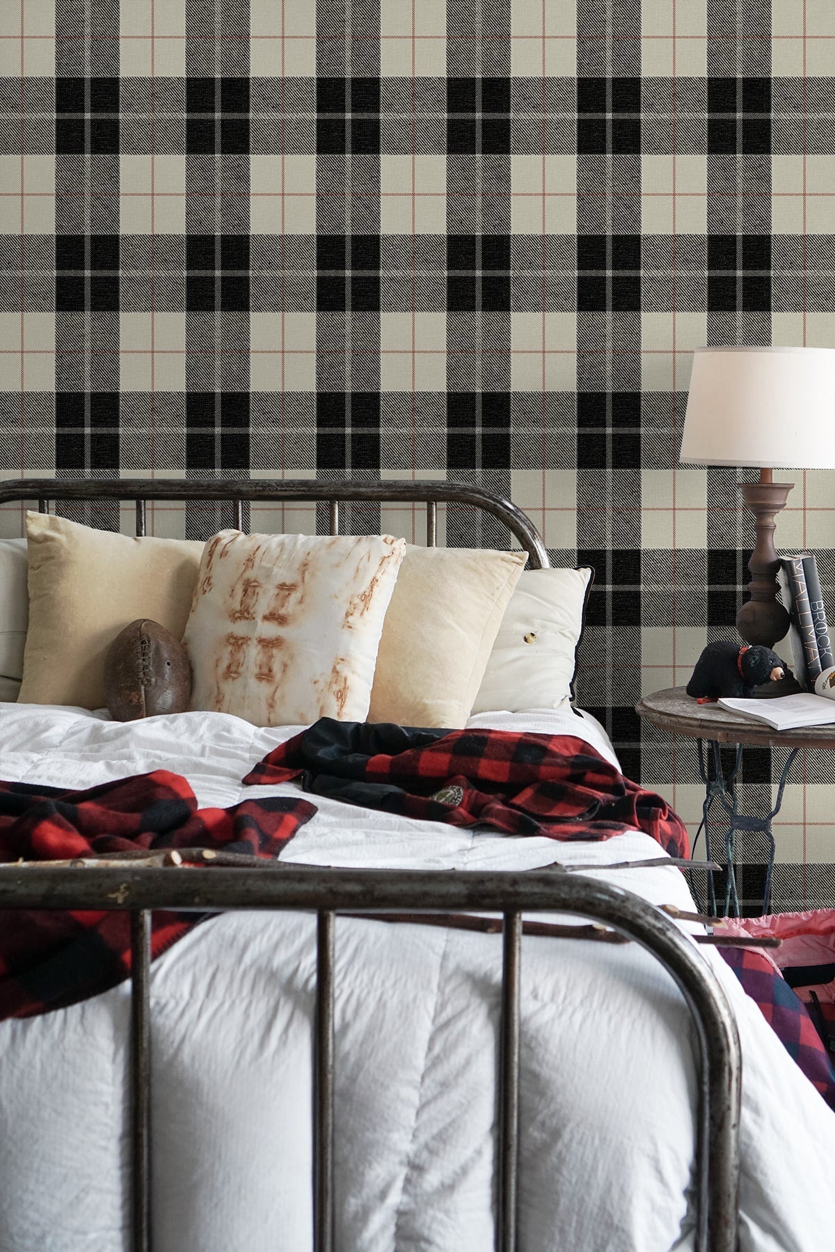 Altarinda Plaid Premium Peel and Stick Removable Wallpaper