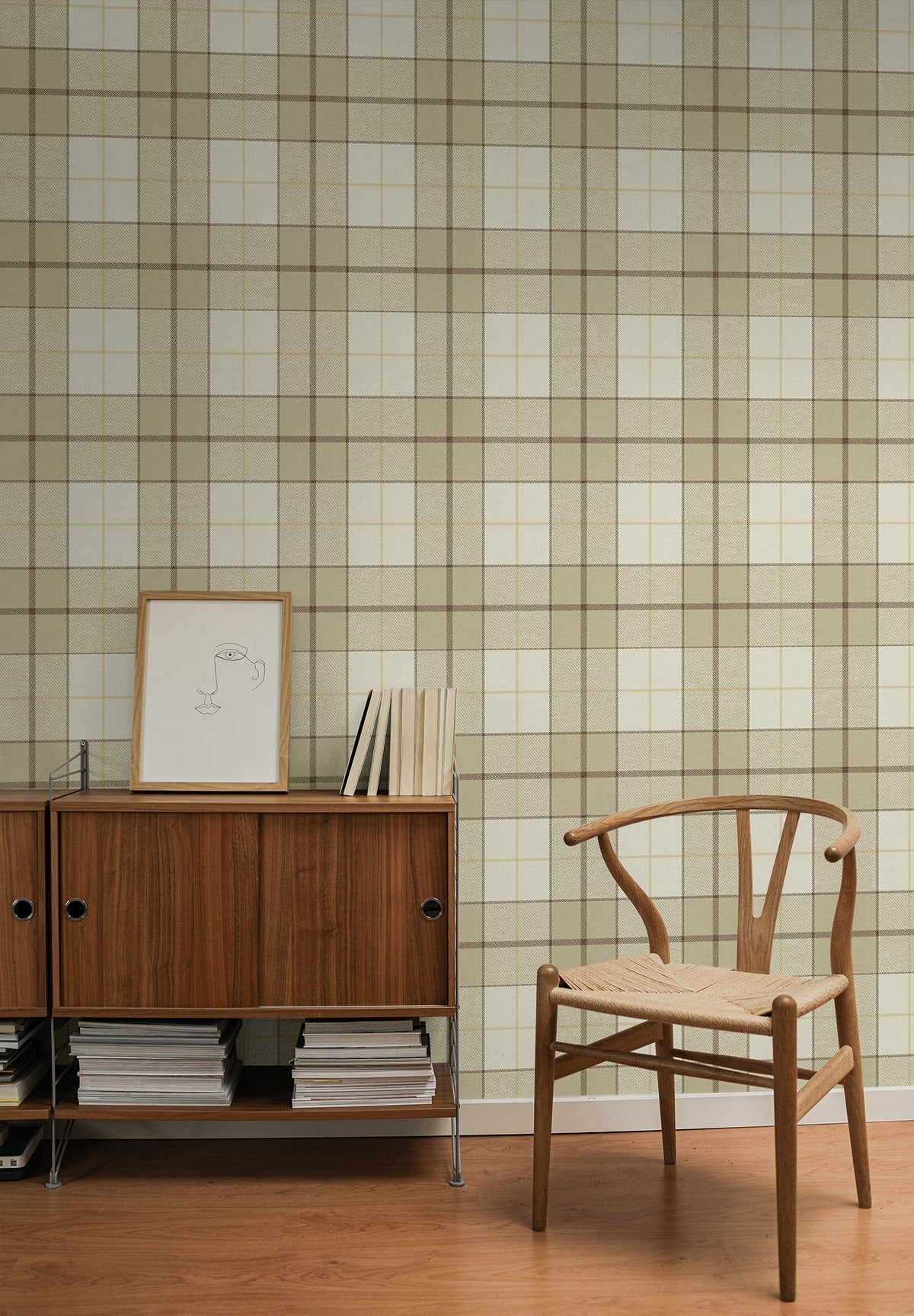 Altarinda Plaid Premium Peel and Stick Removable Wallpaper