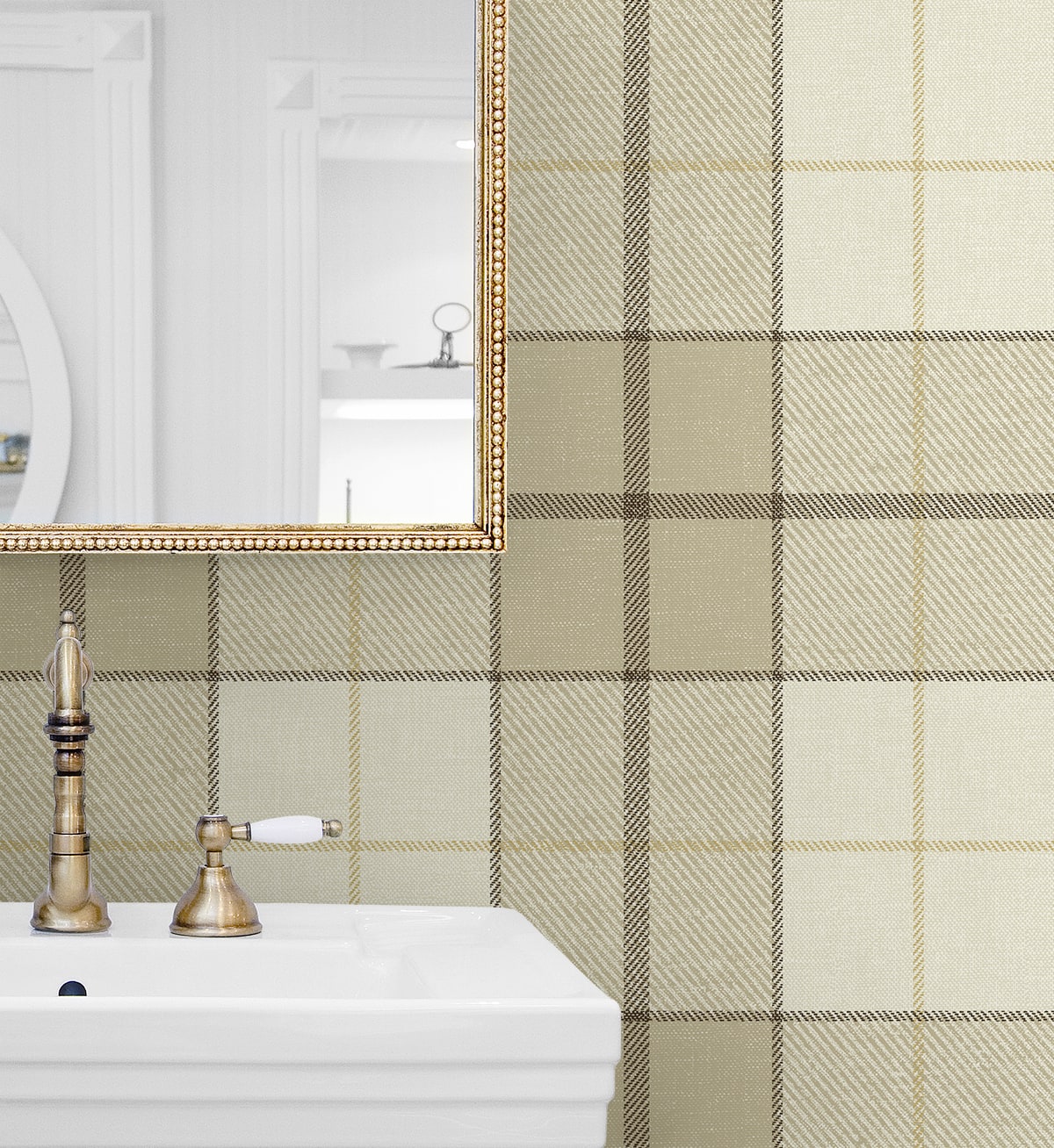 Altarinda Plaid Premium Peel and Stick Removable Wallpaper