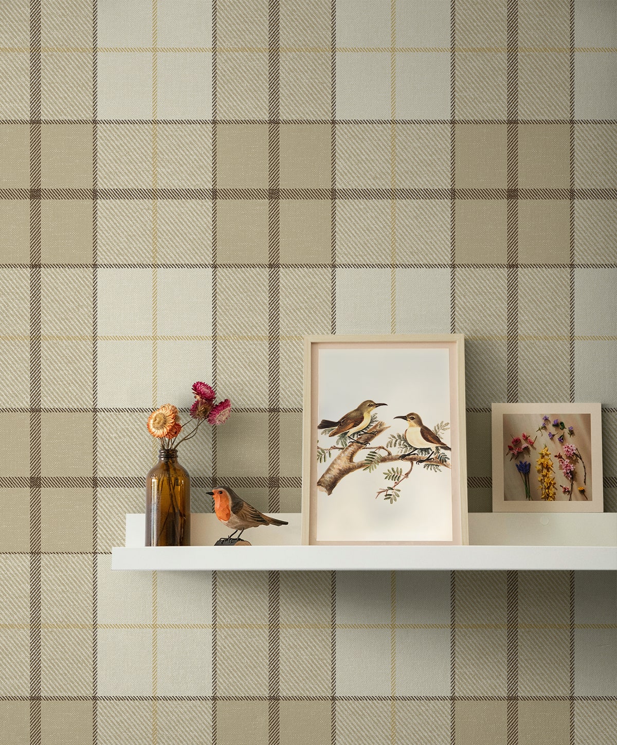 Altarinda Plaid Premium Peel and Stick Removable Wallpaper
