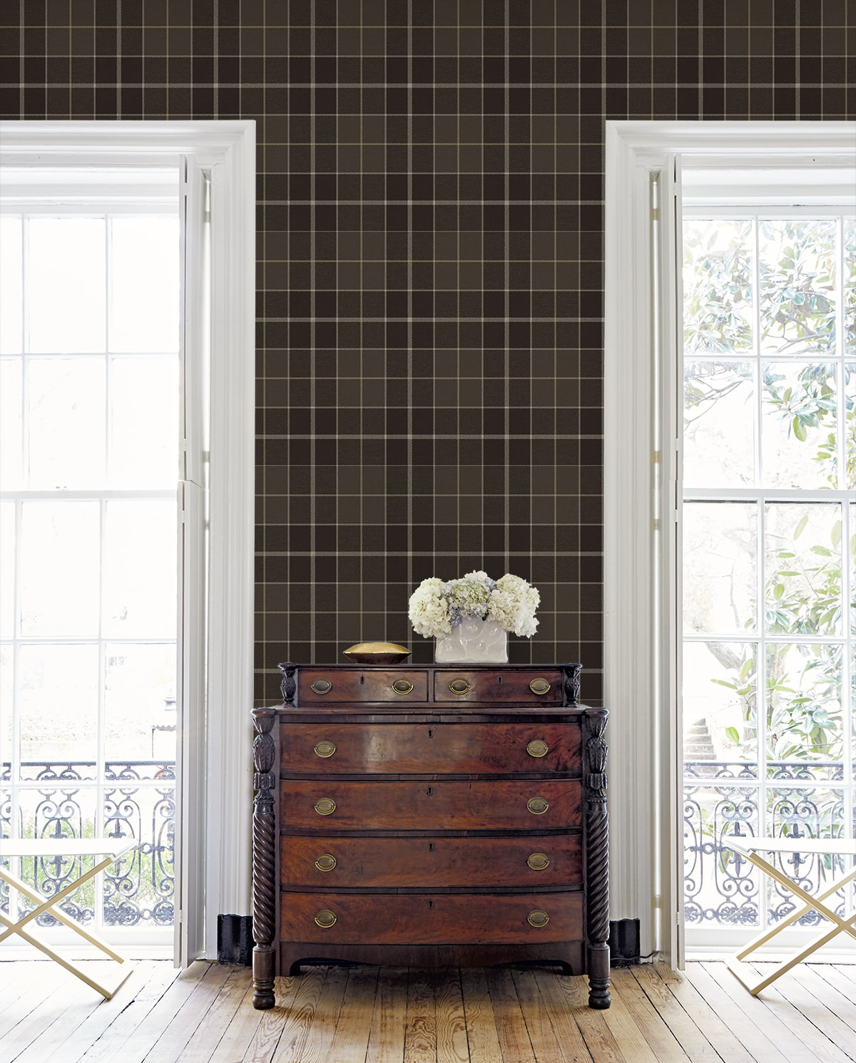 Altarinda Plaid Premium Peel and Stick Removable Wallpaper